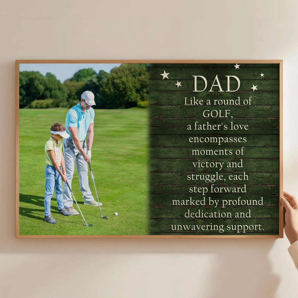 Like A Round Of Golf, A Father's Love... - Personalized Poster