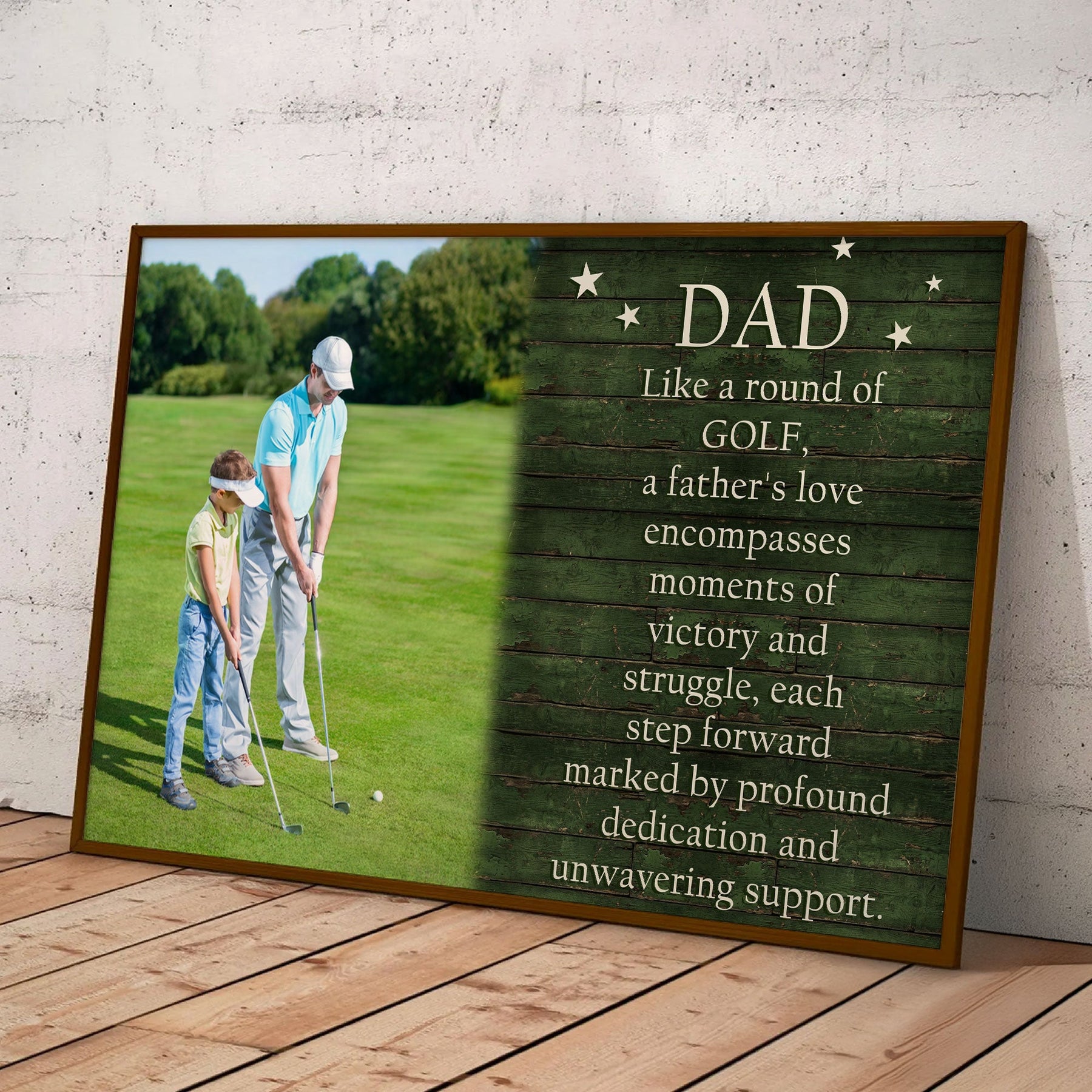 Like A Round Of Golf, A Father's Love... - Personalized Poster