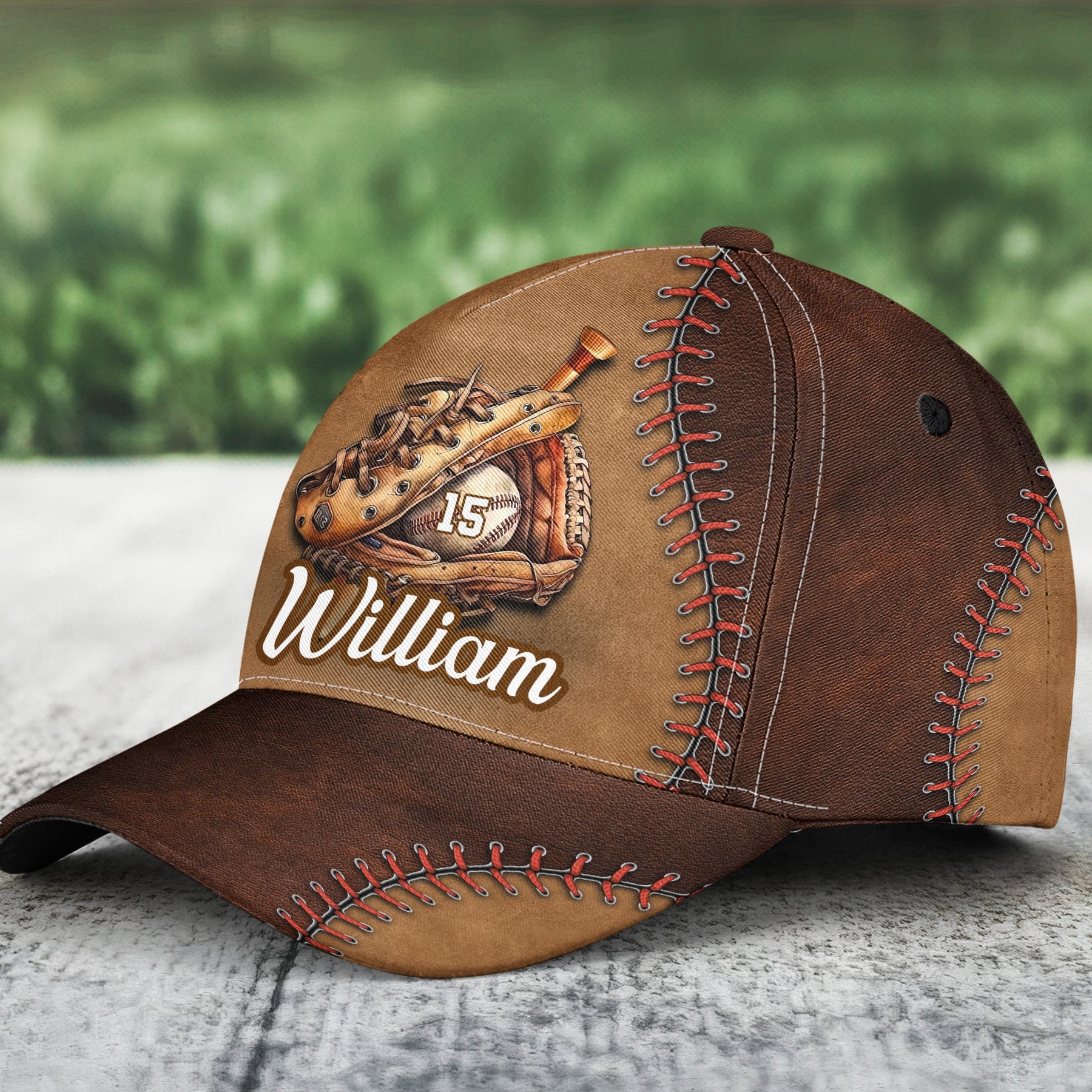 Love Baseball Proud Dad Son Gift For Him - Personalized Classic Cap