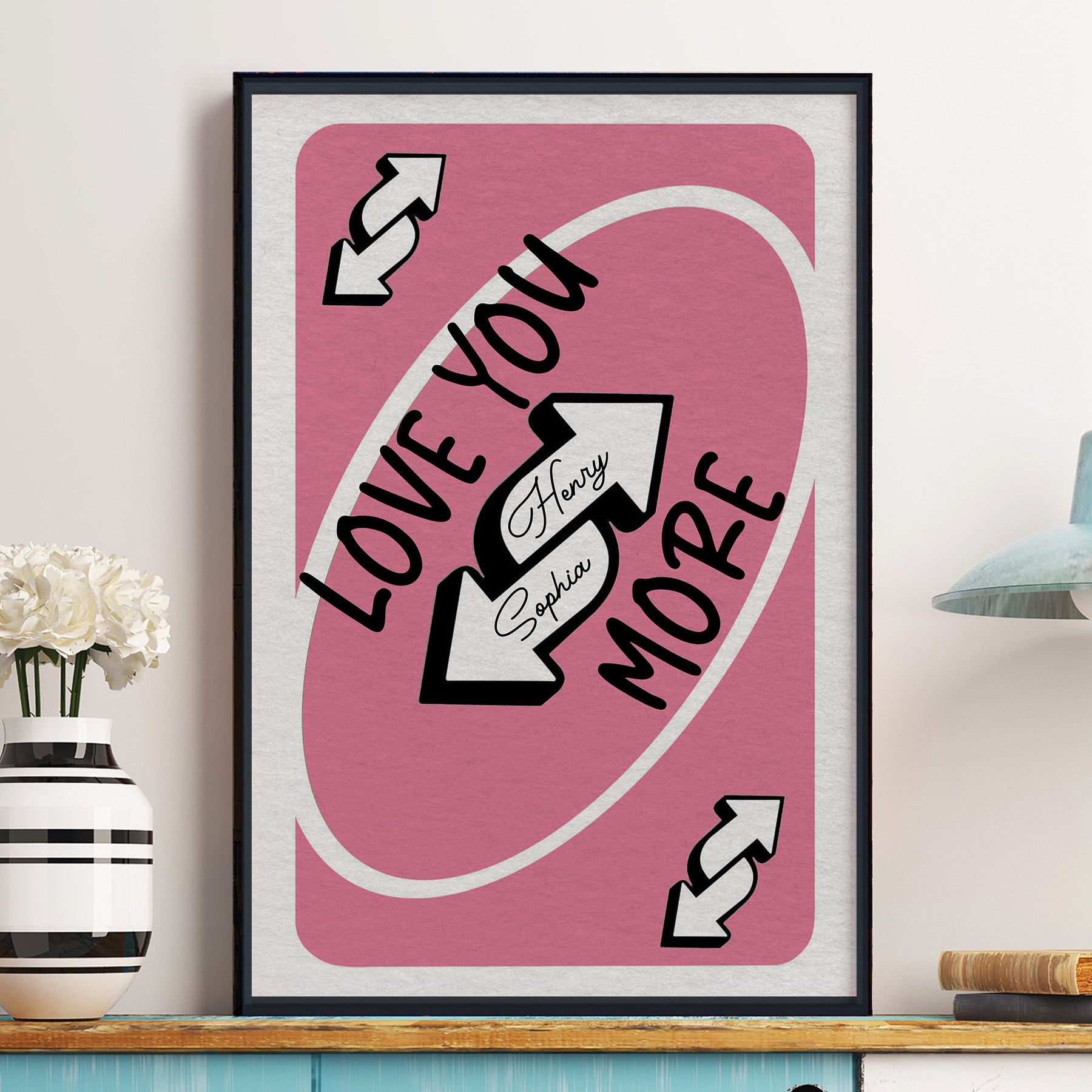 Love You More Playing Card Custom Couples Photo Trendy Gift - Personalized Photo Poster