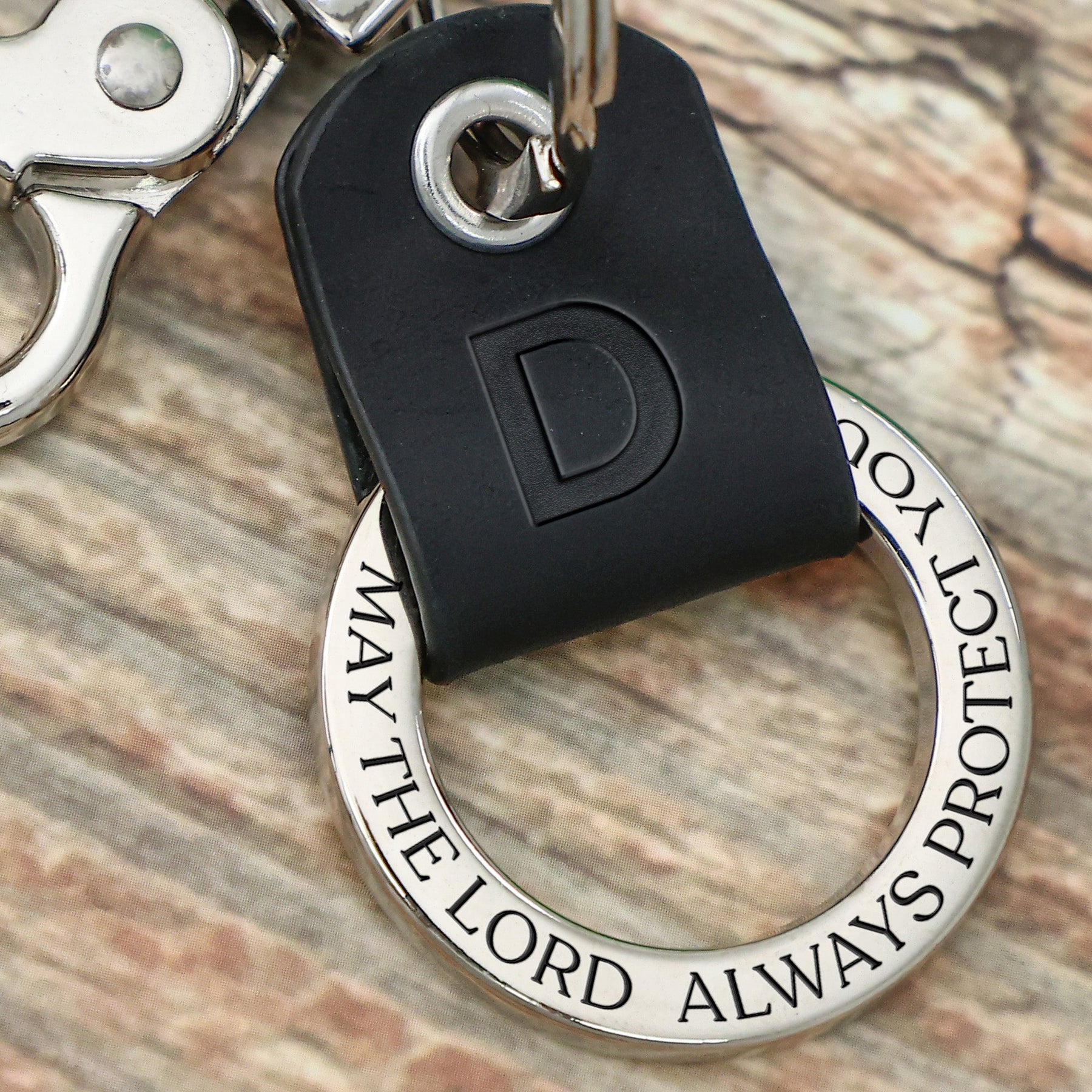 May The Lord Always Protect You - Personalized Coordinates Keychain