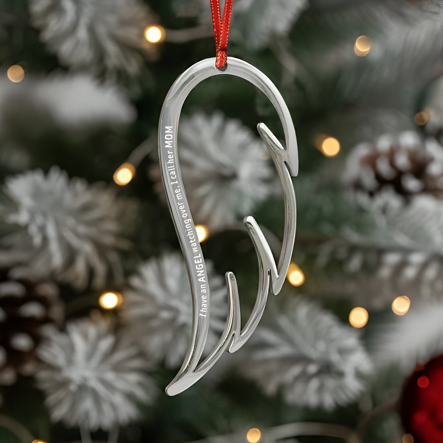 Memorial Wing Angel - Personalized Engraved Wing Ornament