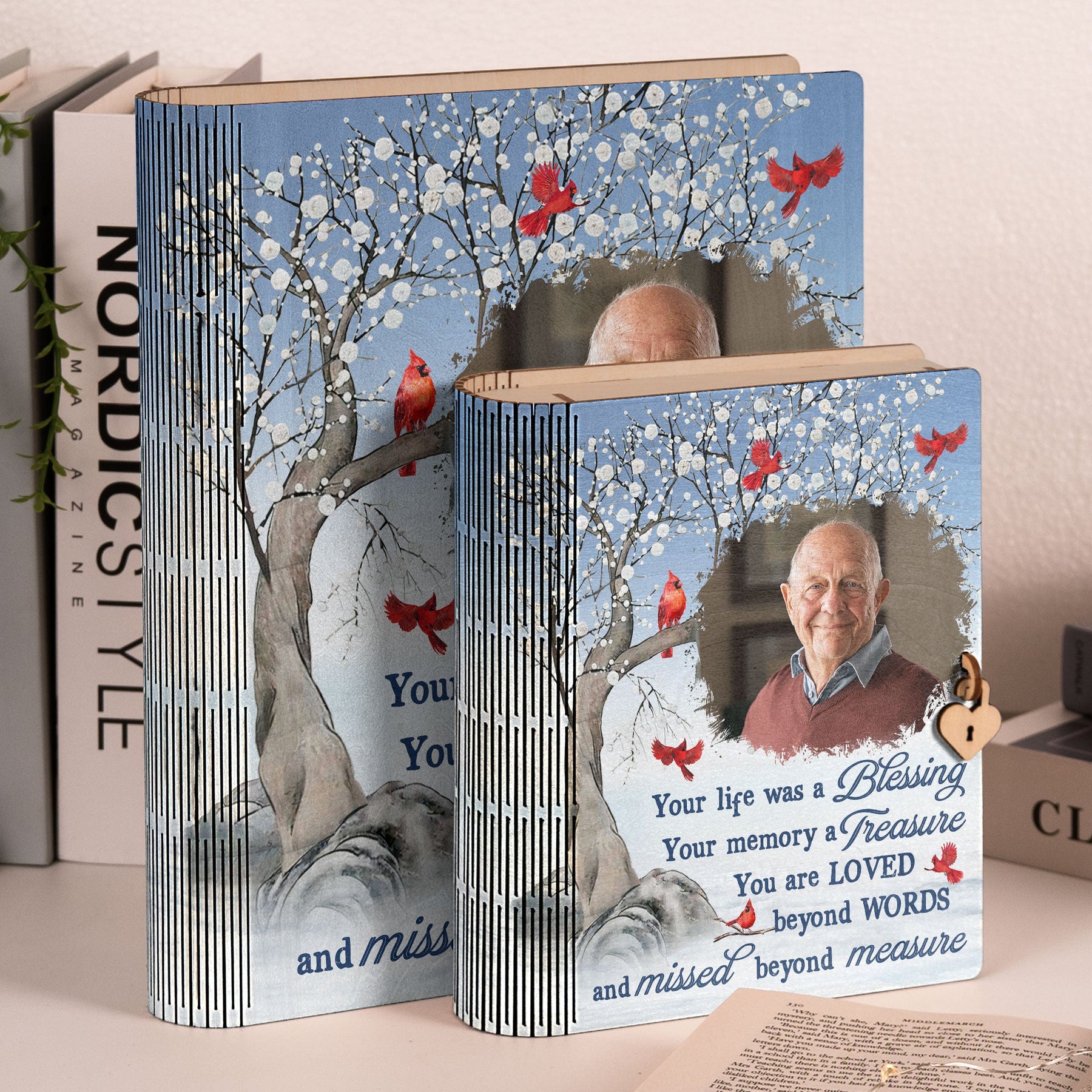 Memory Box That Memory Becomes A Treasure - Personalized Wooden Photo Book Box