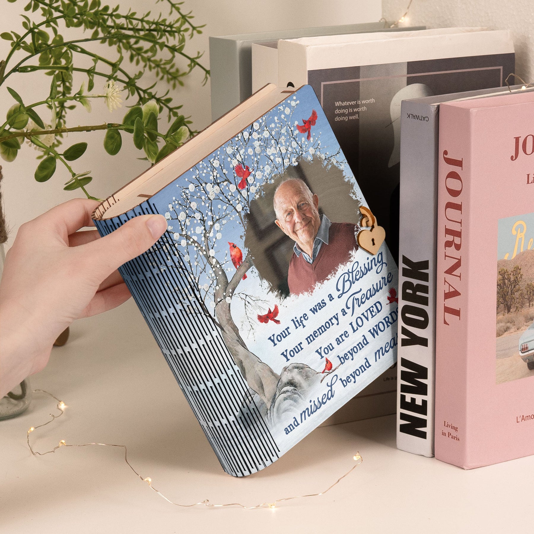 Memory Box That Memory Becomes A Treasure - Personalized Wooden Photo Book Box
