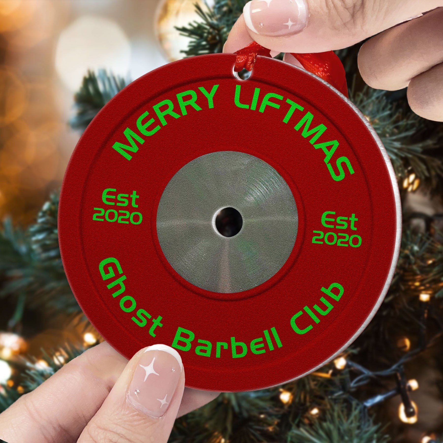 [Only available in the U.S] Merry Liftmas - Personalized Aluminum Ornament