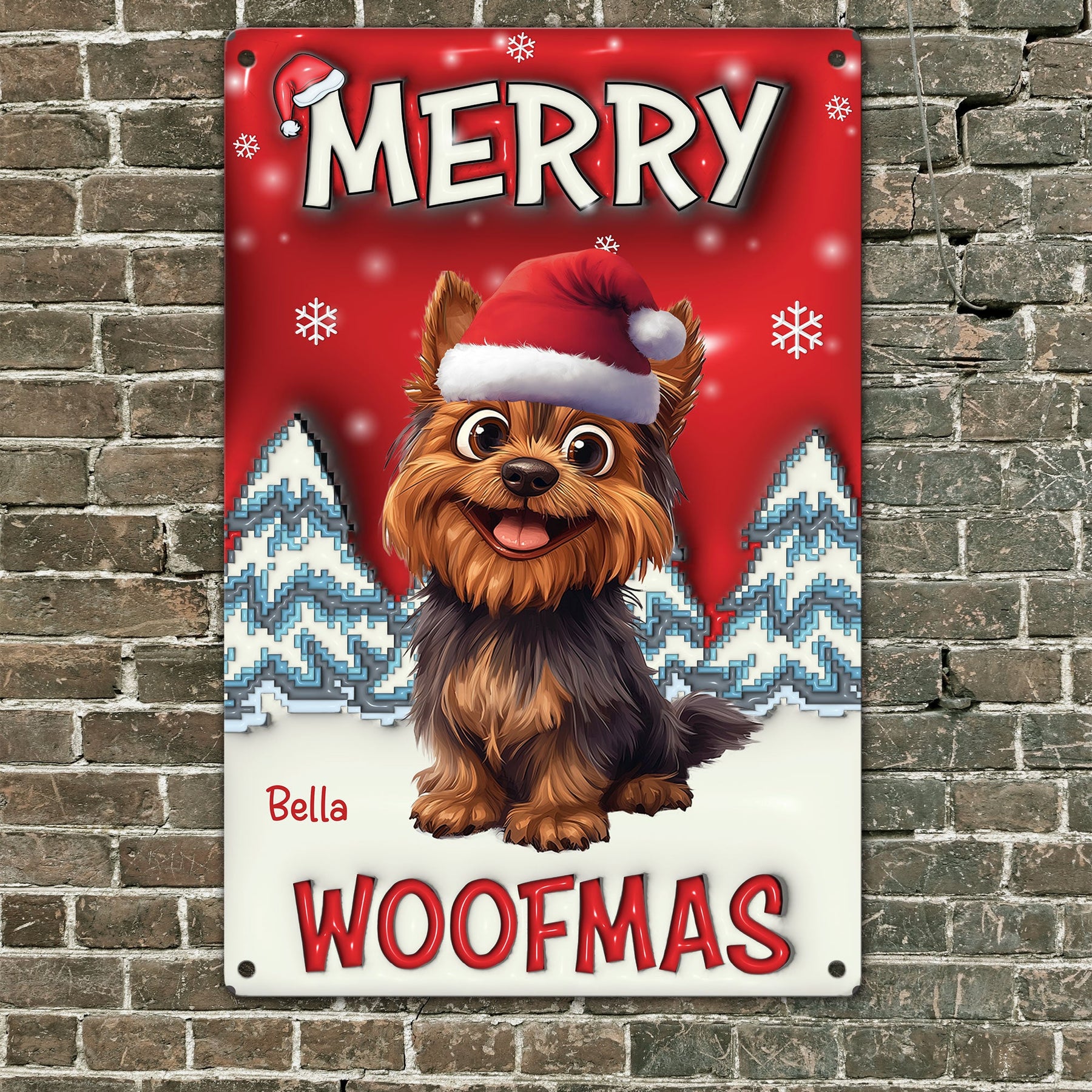 Merry Woofmas - Personalized Metal Sign