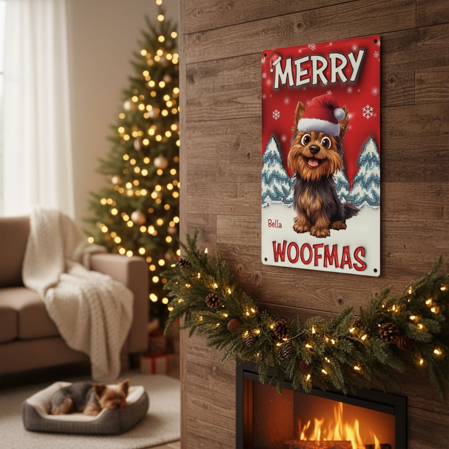Merry Woofmas - Personalized Metal Sign