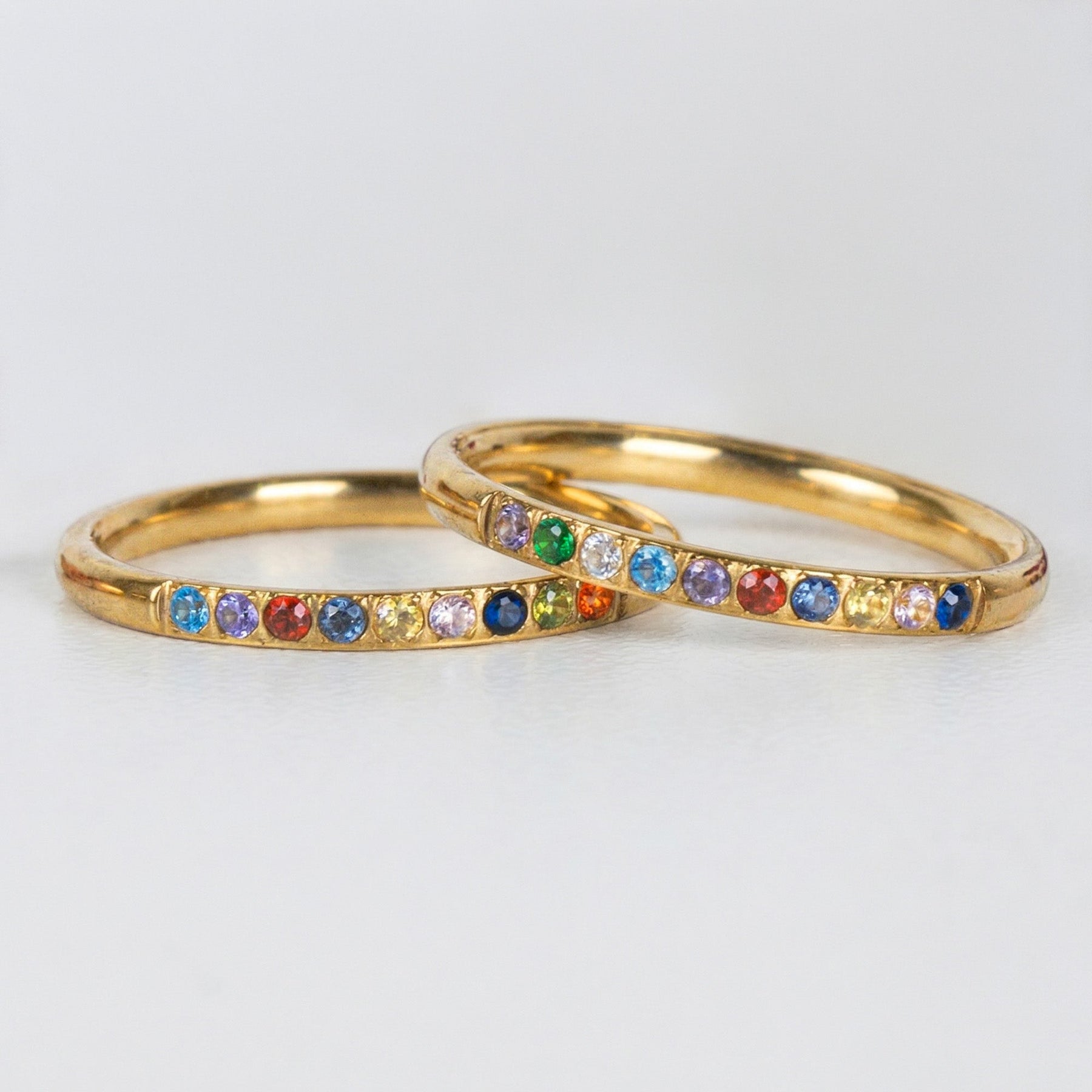 Minimalist Dainty Ring Stackable Ring Custom Birthstones Gift For Her - Personalized Ring