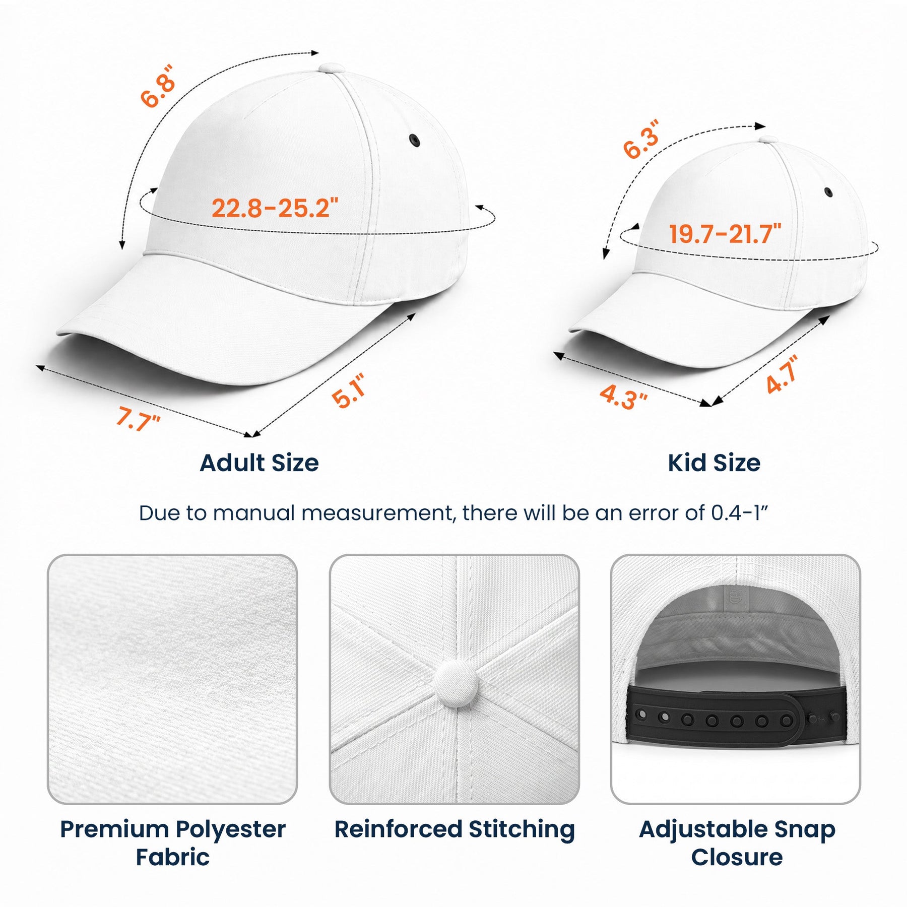 Daddy And Me Caddy Golf Matching Hat - Father's Day Gift For Dad - Personalized Cap