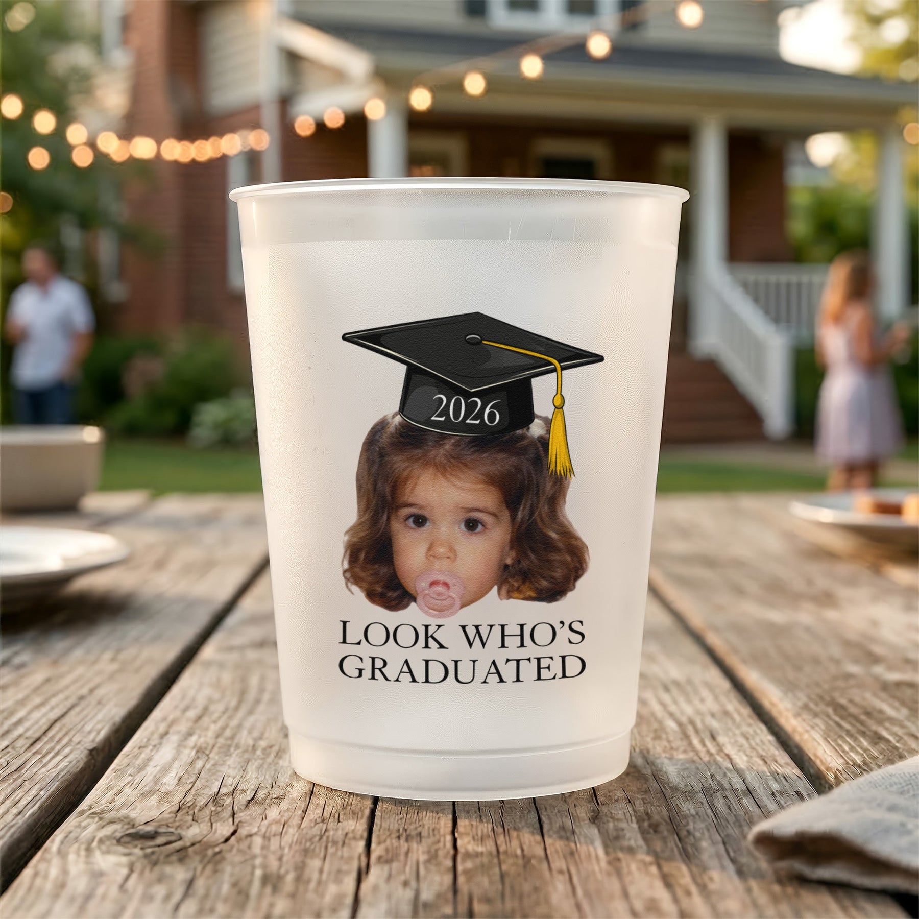 Custom Vintage Childhood Photo Graduation Gift Party - Personalized Cups