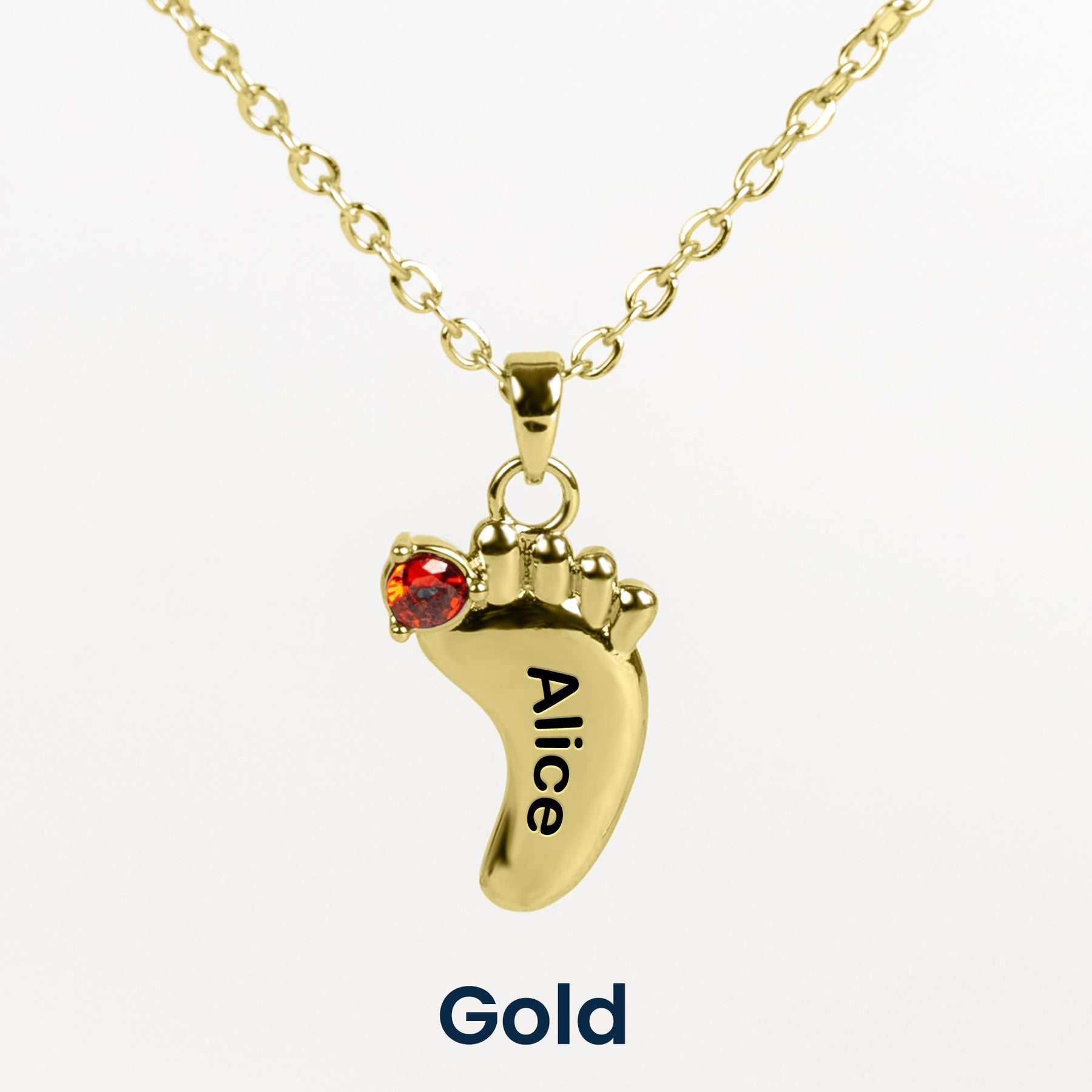 Mom Gifts First Mom New Mom To Be Mom Gifts - Personalized Baby Feet Necklace With Birthstone