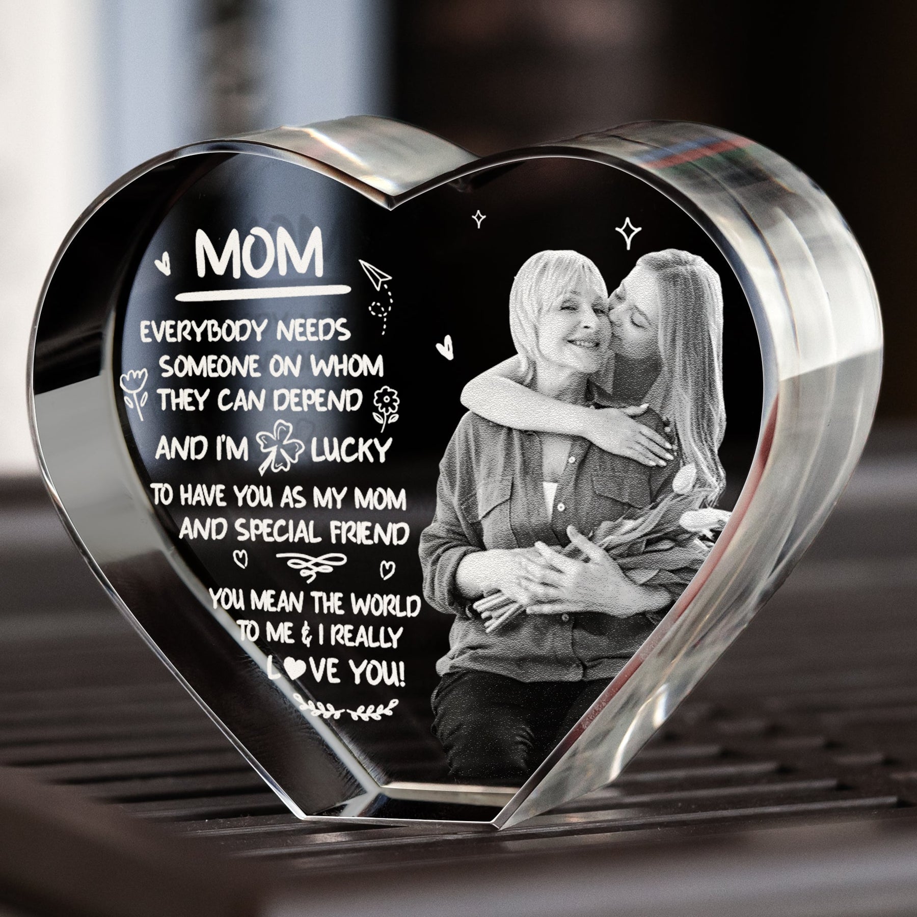 Mom I Really Love You - Custom 2D Crystal Photo