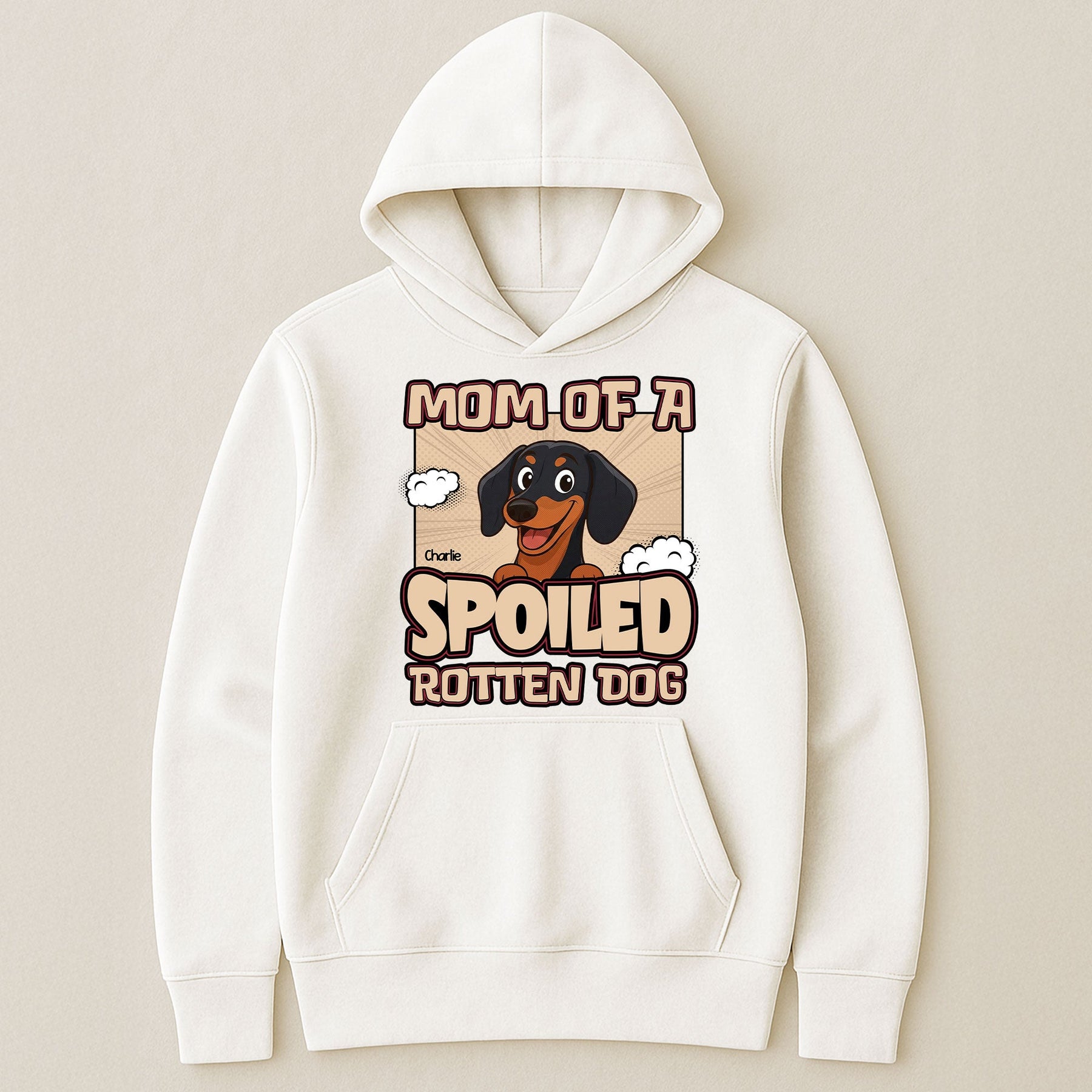 Mom Of A Spoiled Rotten Dog - Retro Dog Version - Personalized Shirt