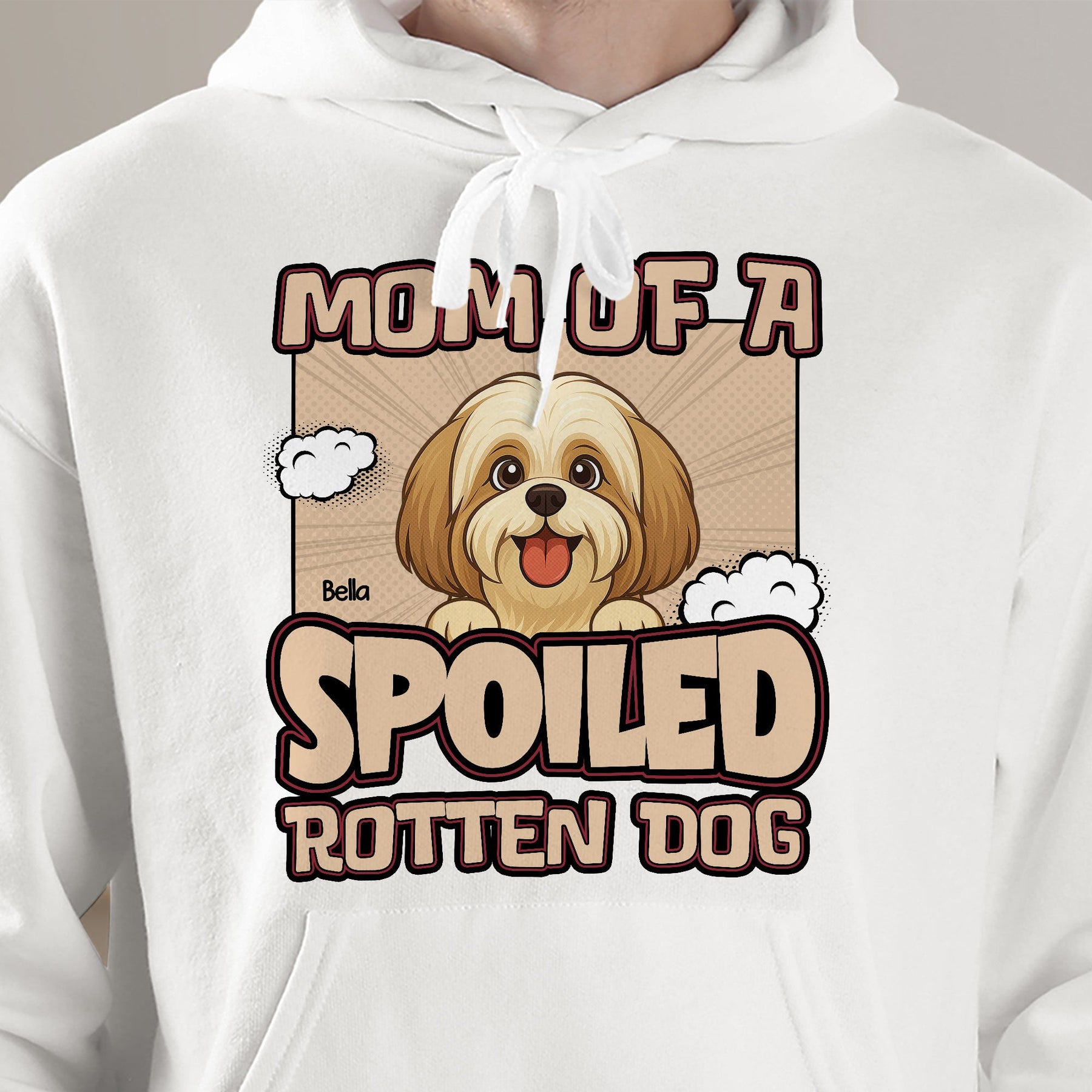 Mom Of A Spoiled Rotten Dog - Retro Dog Version - Personalized Shirt