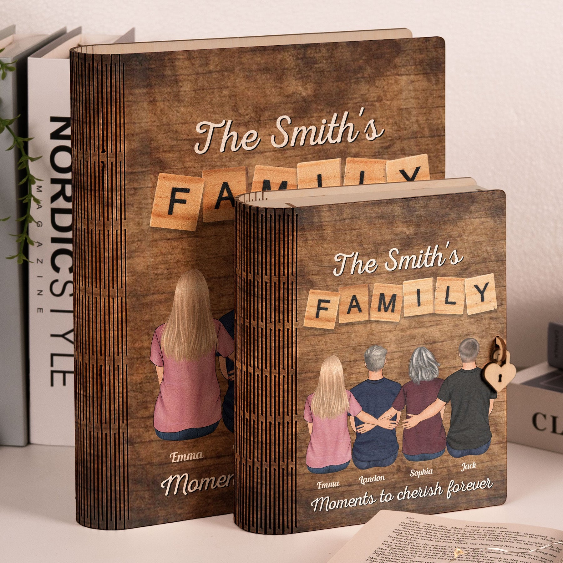 Moments To Cherish Forever - Personalized Wooden Book Box