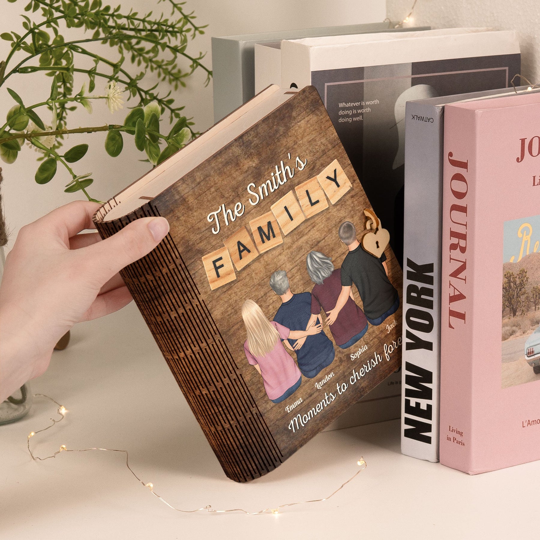 Moments To Cherish Forever - Personalized Wooden Book Box