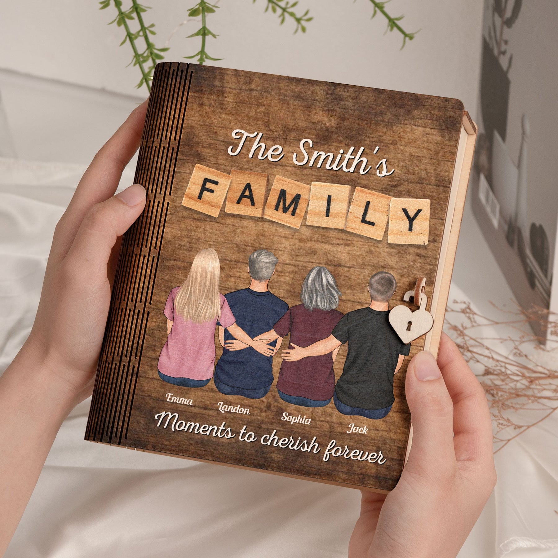 Moments To Cherish Forever - Personalized Wooden Book Box