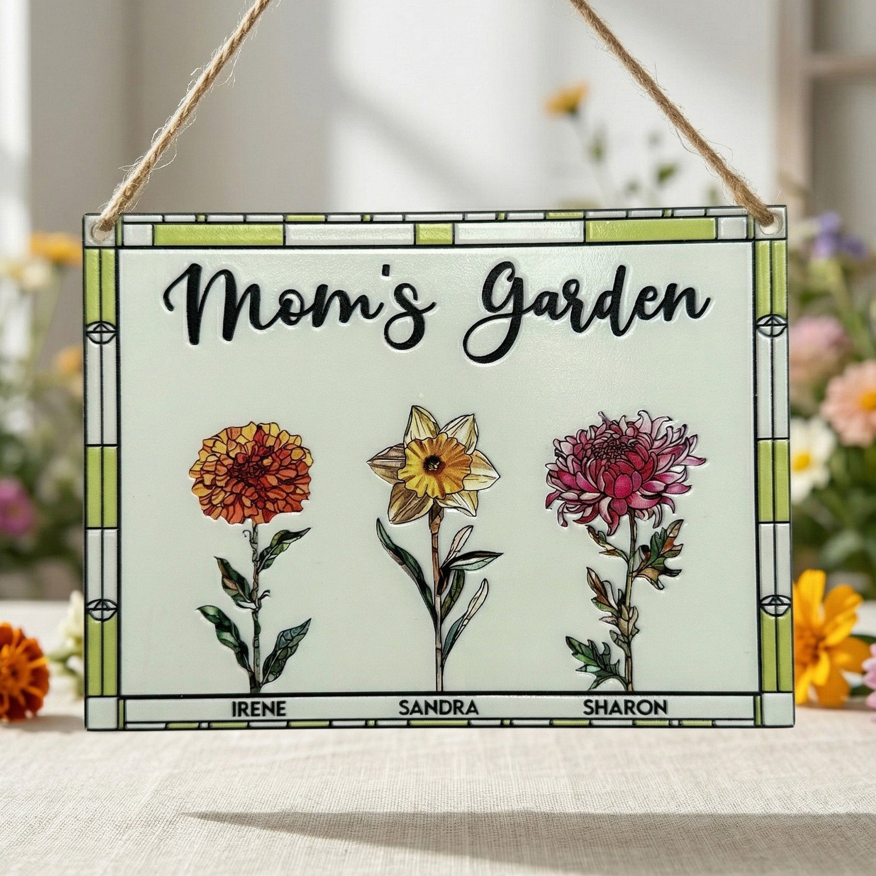 Mom's Garden Mother's Day Gift For Her - Personalized Wood Sign