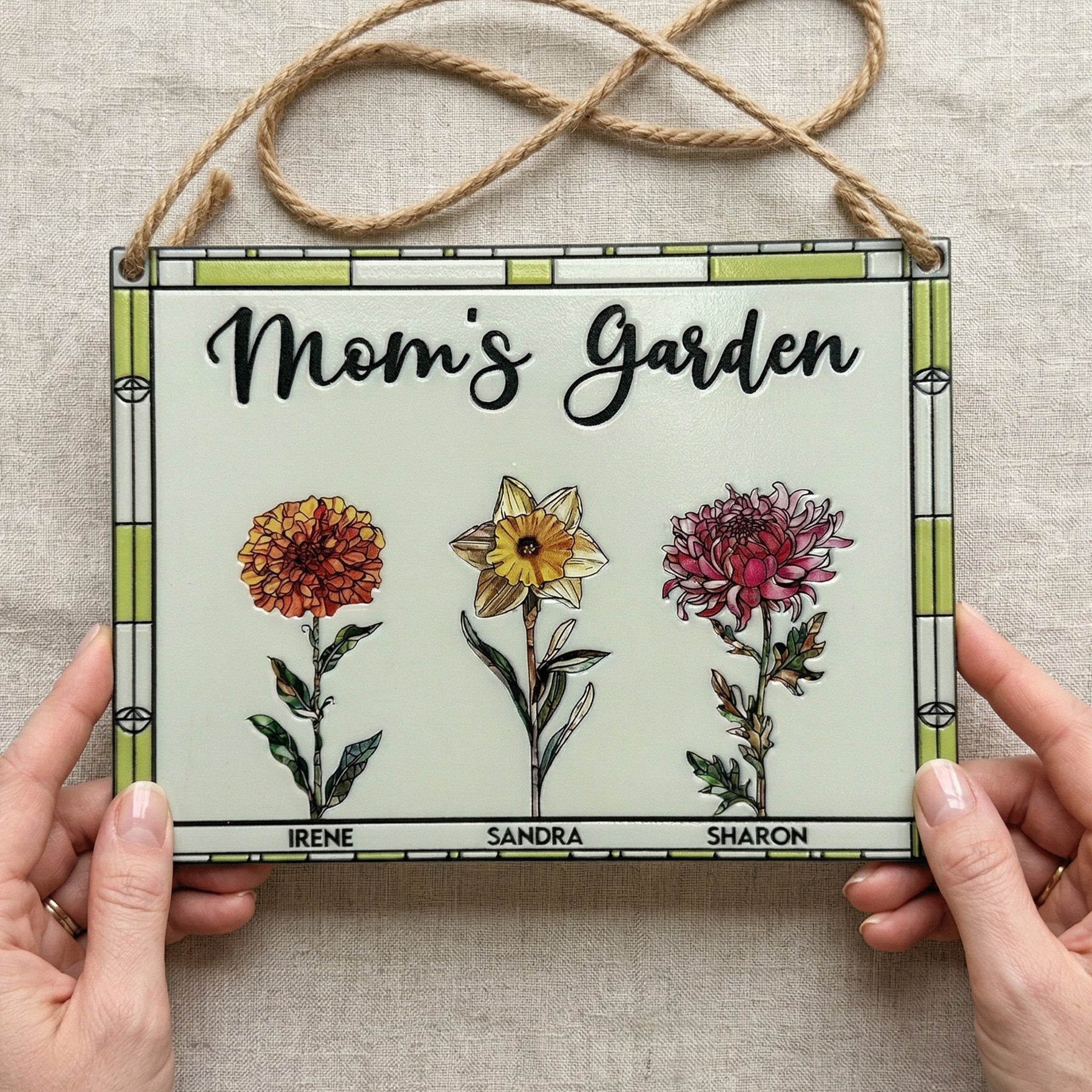 Mom's Garden Mother's Day Gift For Her - Personalized Wood Sign