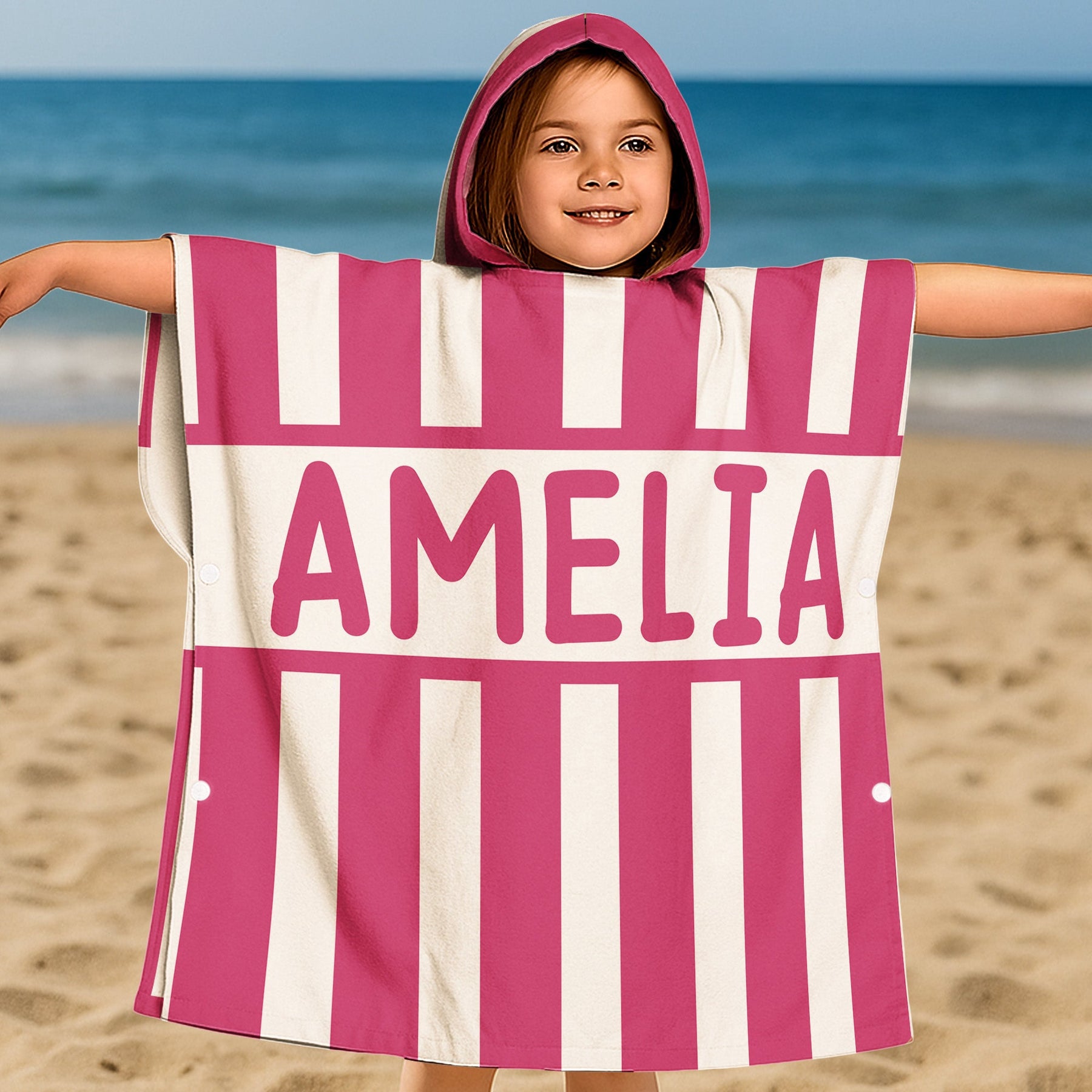 Monogram Design Summer Gift For Kid - Personalized Beach Towel