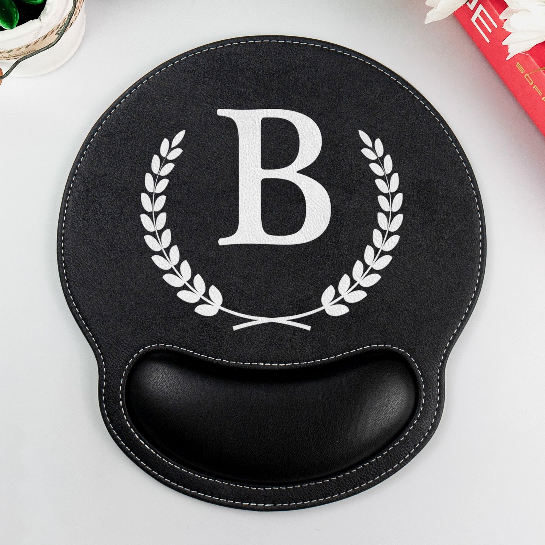 Monogram Pattern - Personalized Mouse Pad