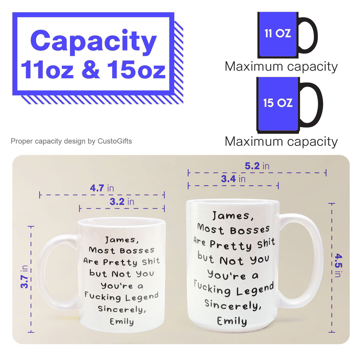 Most Bosses Are Pretty Sh*T But Not You You're A Fucking Legend - Personalized Mug
