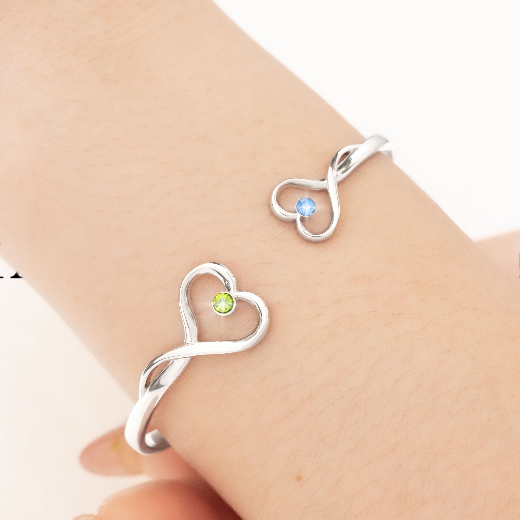 Mother & Daughter Best Friends Forever From The Heart - Personalized Heart Bracelet