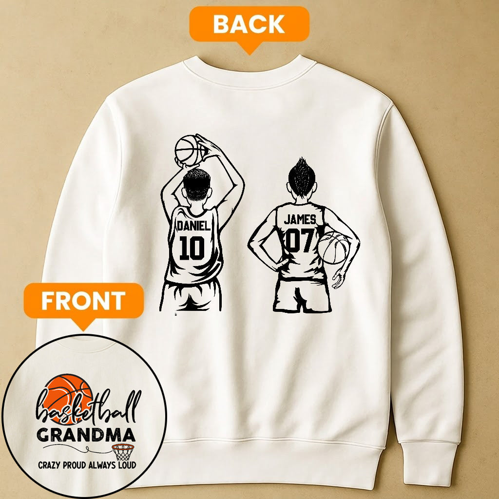 Mother's Day Gifts, Basketball Grandma, Crazy Proud, Always Loud - Personalized Shirt