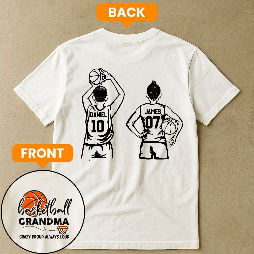 Mother's Day Gifts, Basketball Grandma, Crazy Proud, Always Loud - Personalized Shirt