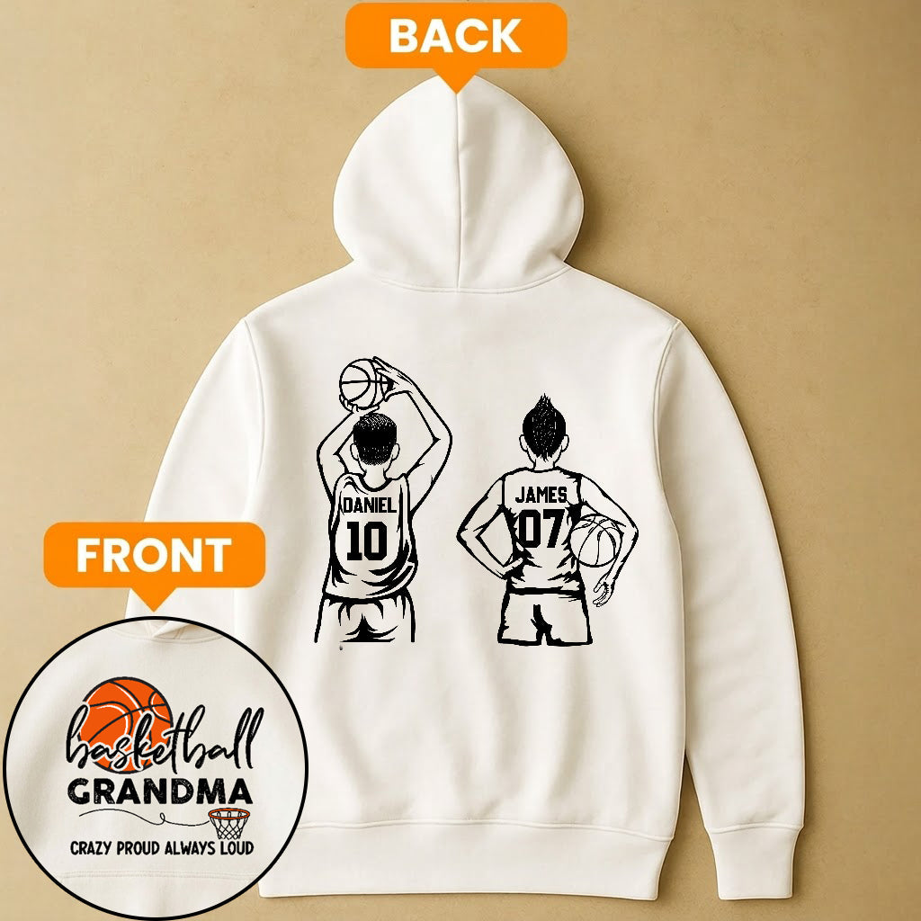 Mother's Day Gifts, Basketball Grandma, Crazy Proud, Always Loud - Personalized Shirt