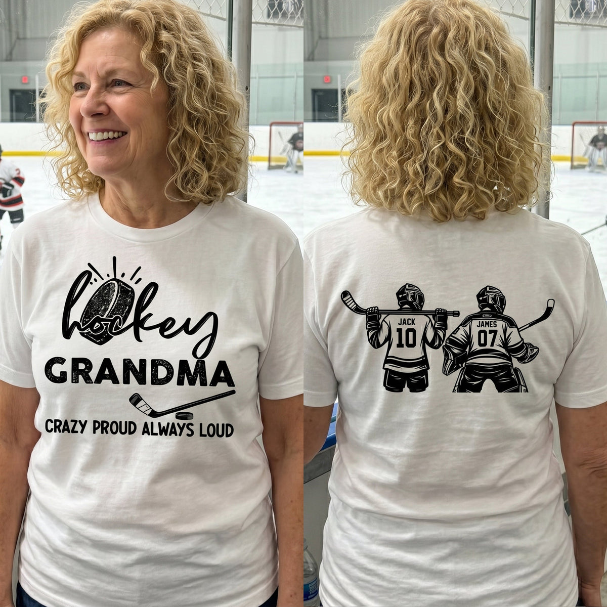 Mother's Day Gifts, Hockey Grandma, Crazy Proud, Always Loud - Personalized Shirt