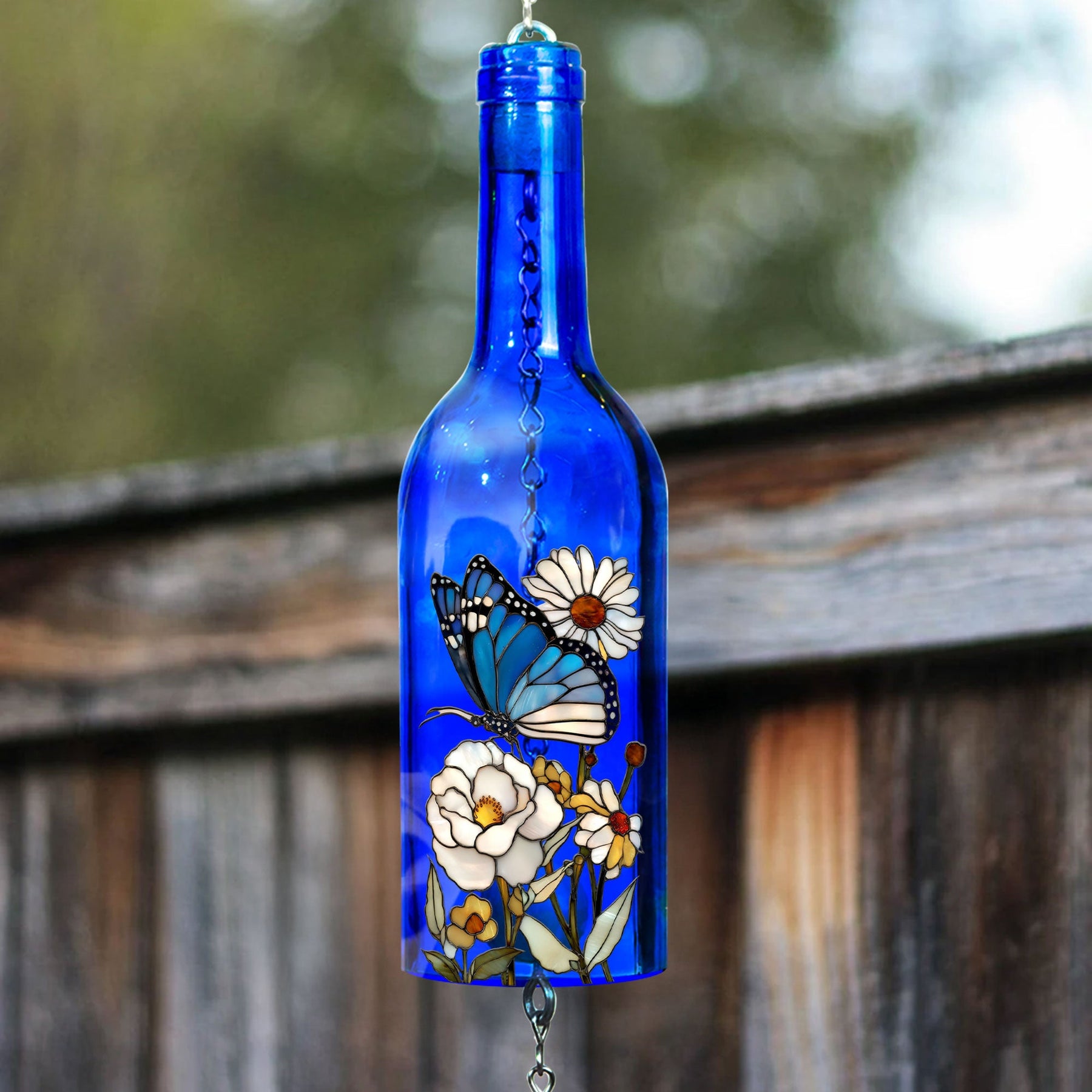 My Beautiful Garden Is Calling And I Must Go - Personalized Wine Bottle Wind Chime