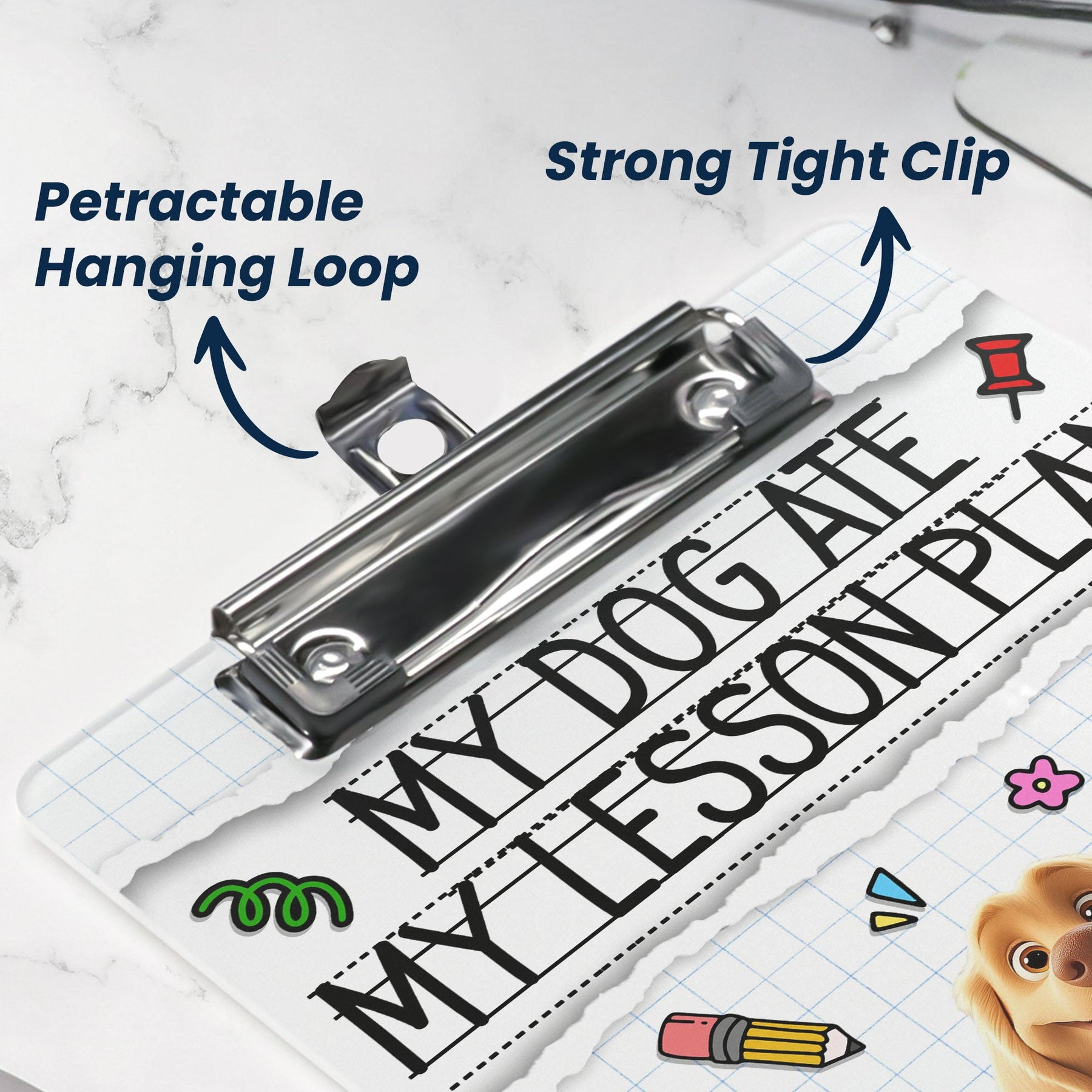 My Dog Ate My Lesson Plan Teacher Back To School - Personalized Acrylic Clipboard