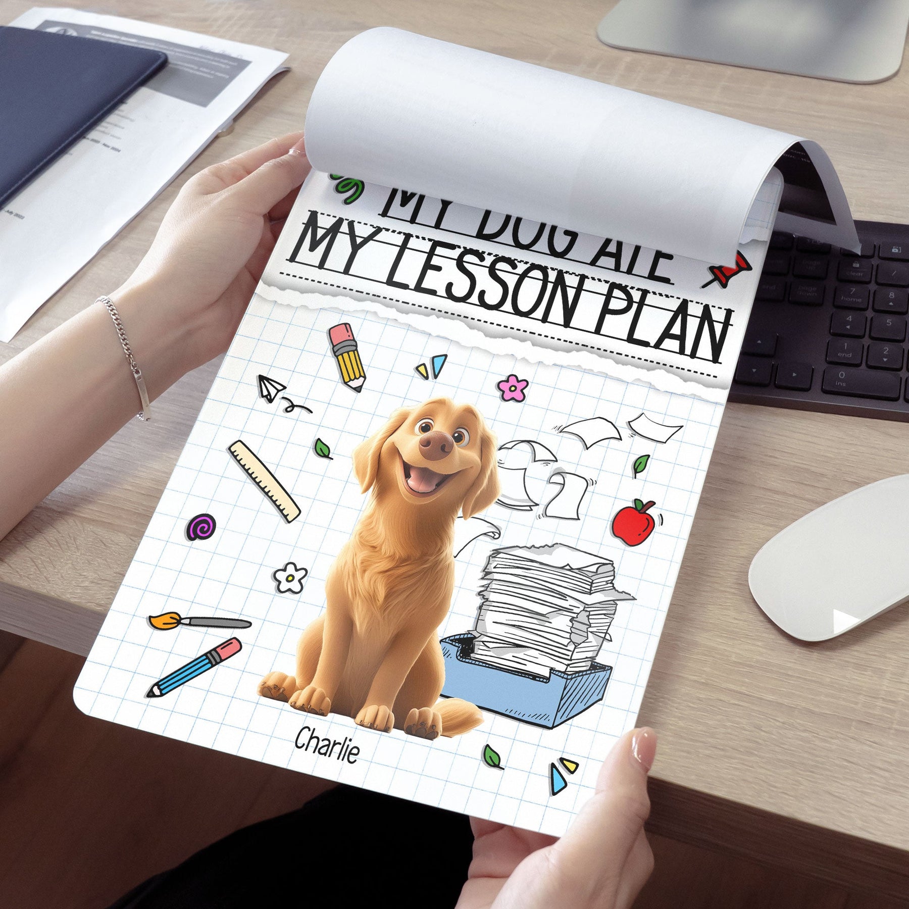 My Dog Ate My Lesson Plan Teacher Back To School - Personalized Acrylic Clipboard