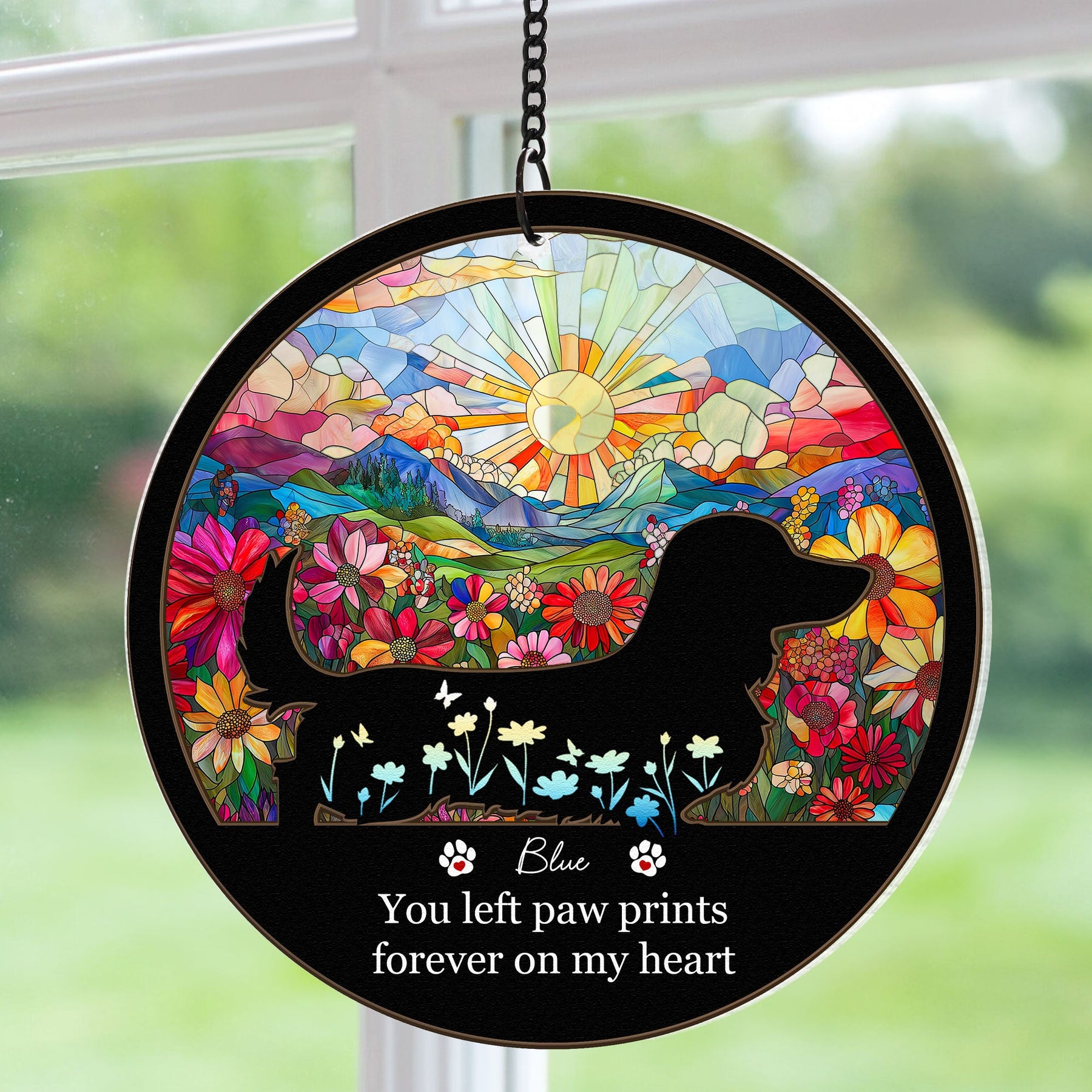 My Favorite Hello & Hardest Goodbye - Personalized Window Hanging Suncatcher Ornament