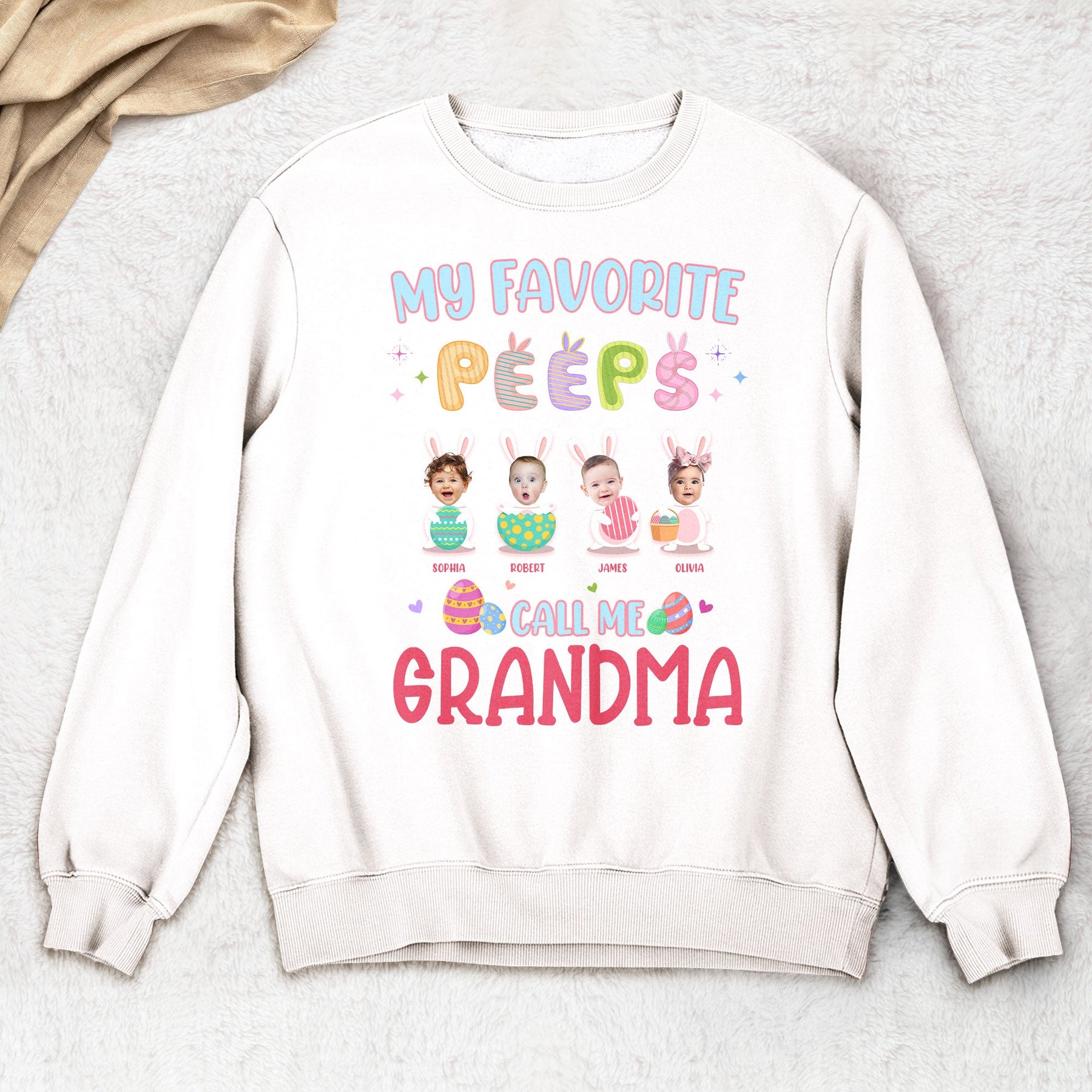 My Favorite Peeps Call Me Grandma - Personalized Photo Shirt