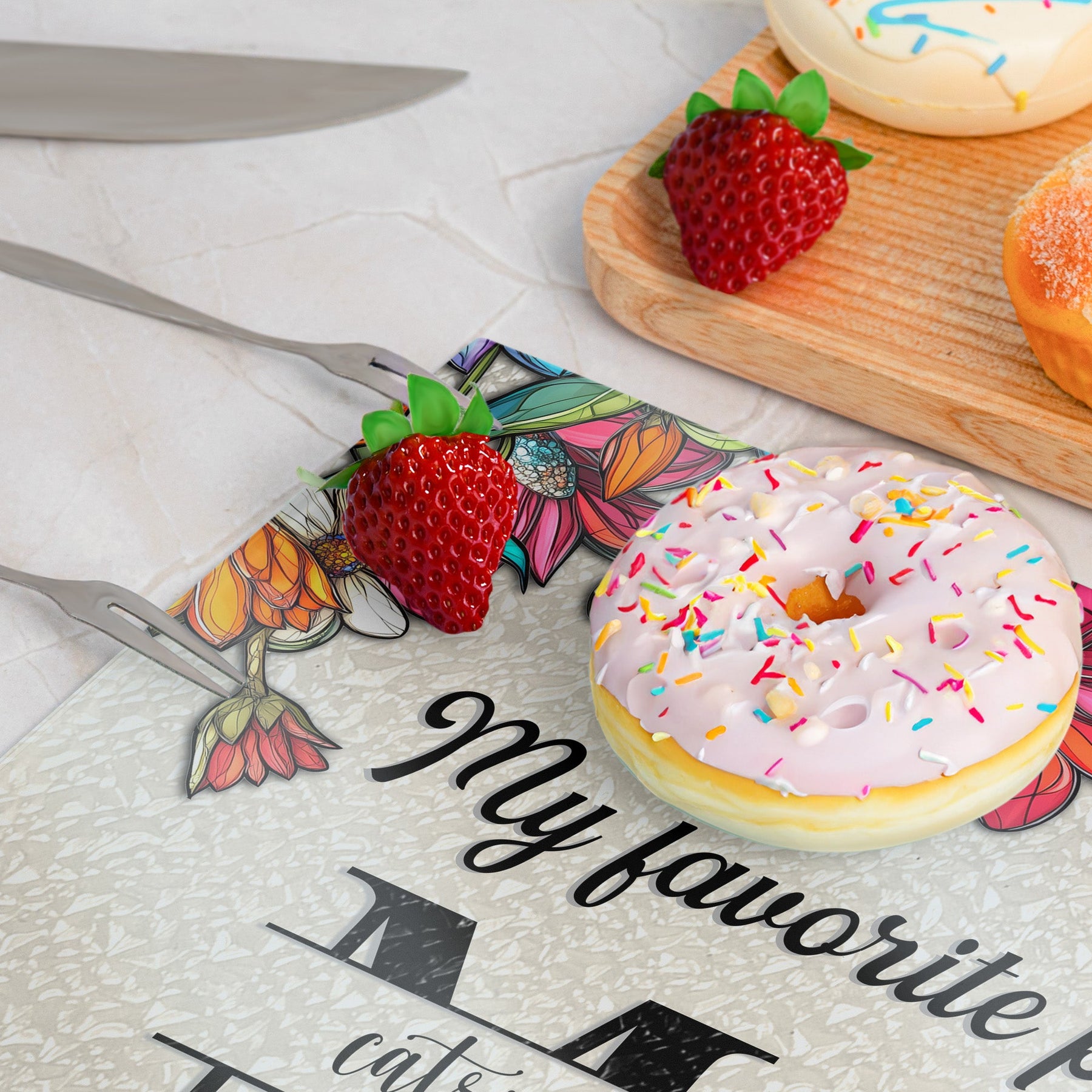 My Favorite People Call Me - Personalized Glass Cutting Board