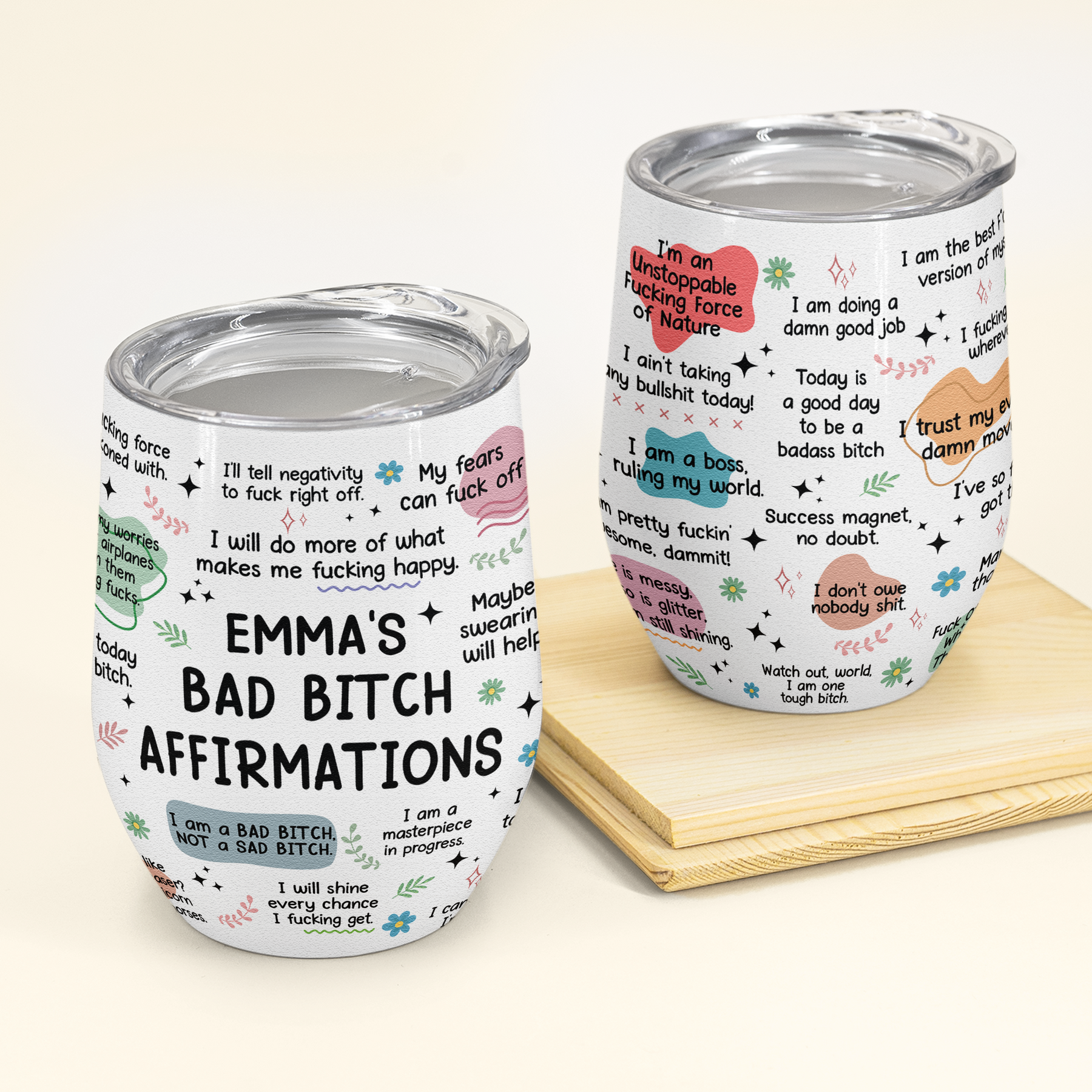 My Swear Affirmations - Gifts For Daughter, Friend, For Me Gift - Personalized Wine Tumbler