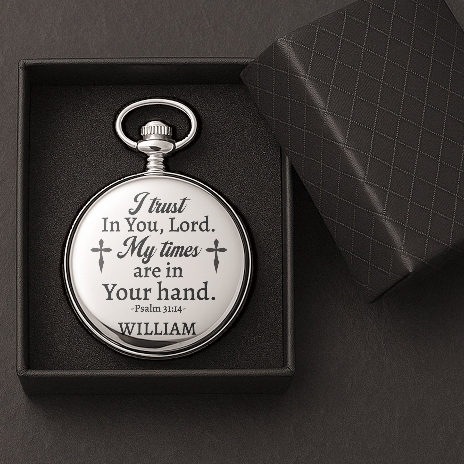 My Times Are In Your Hands Christian Bible - Personalized Pocket Watch