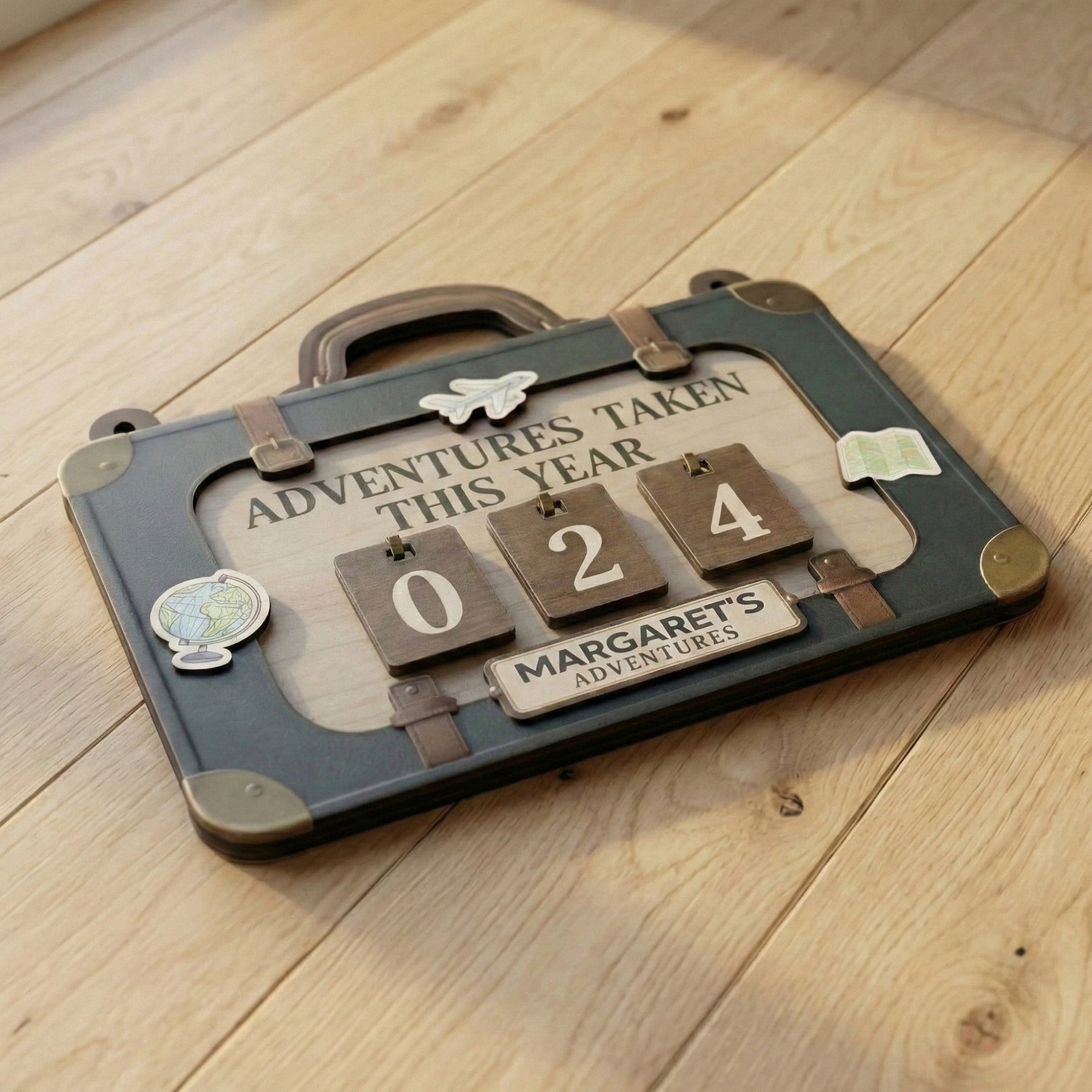 My Travel Log - Personalized Travel Tracker Sign