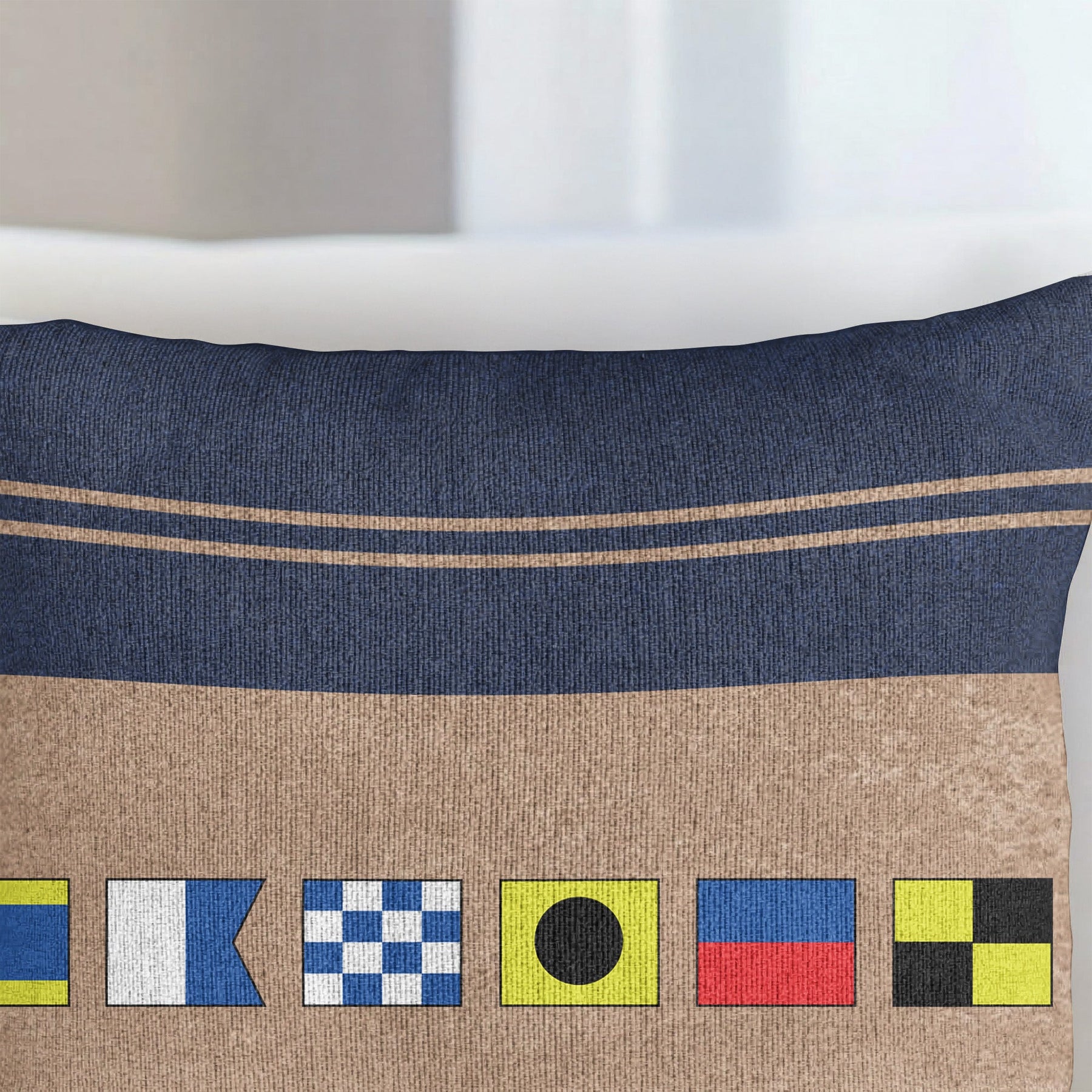 Name In Nautical Flags - Personalized Pillow Cover