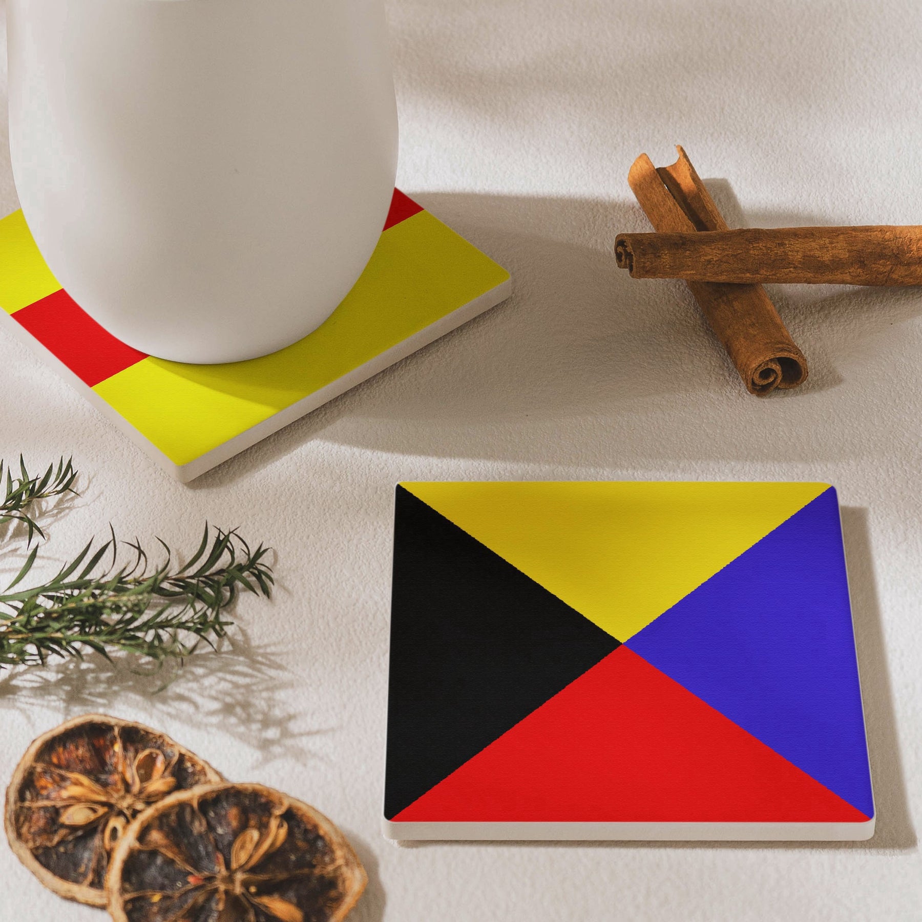 Nautical Flag Alphabet - Personalized Coaster