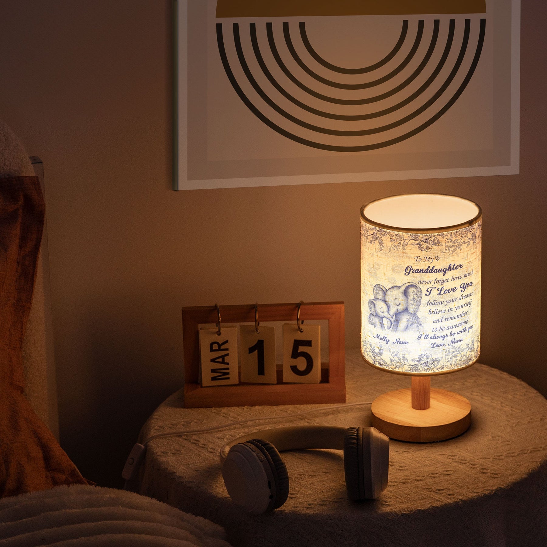 Never Forget How Much I Love You - Personalized Fabric Lamp