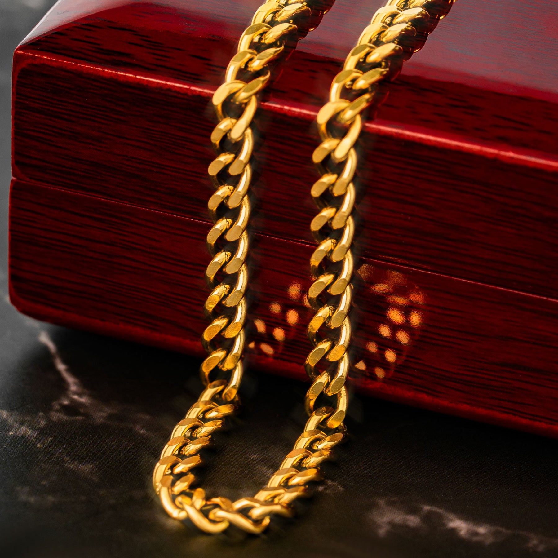 Never Forget That I Love You - Personalized Photo Men's Cuban Link Chain