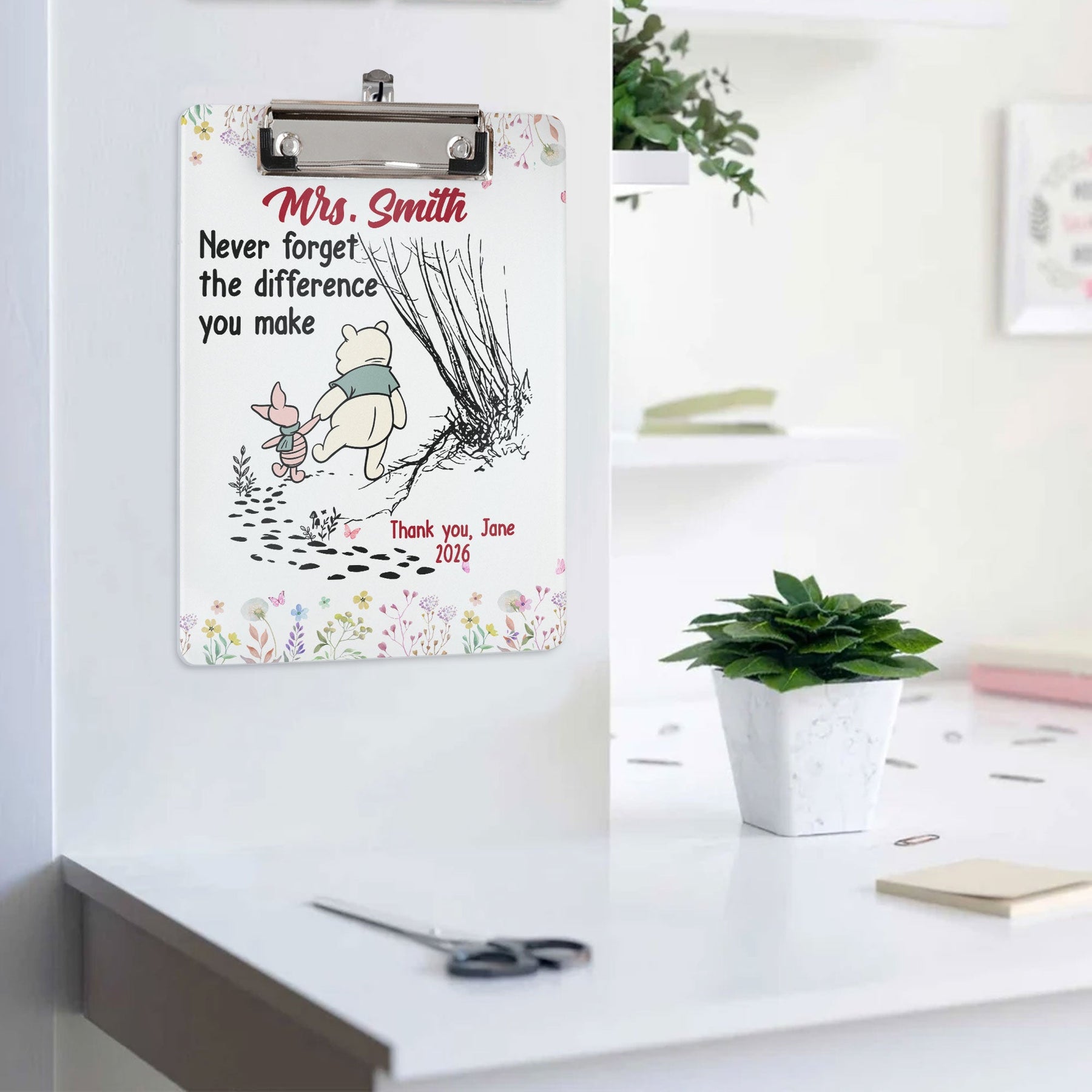Never Forget The Difference You Make Teacher Gift - Personalized Clipboard
