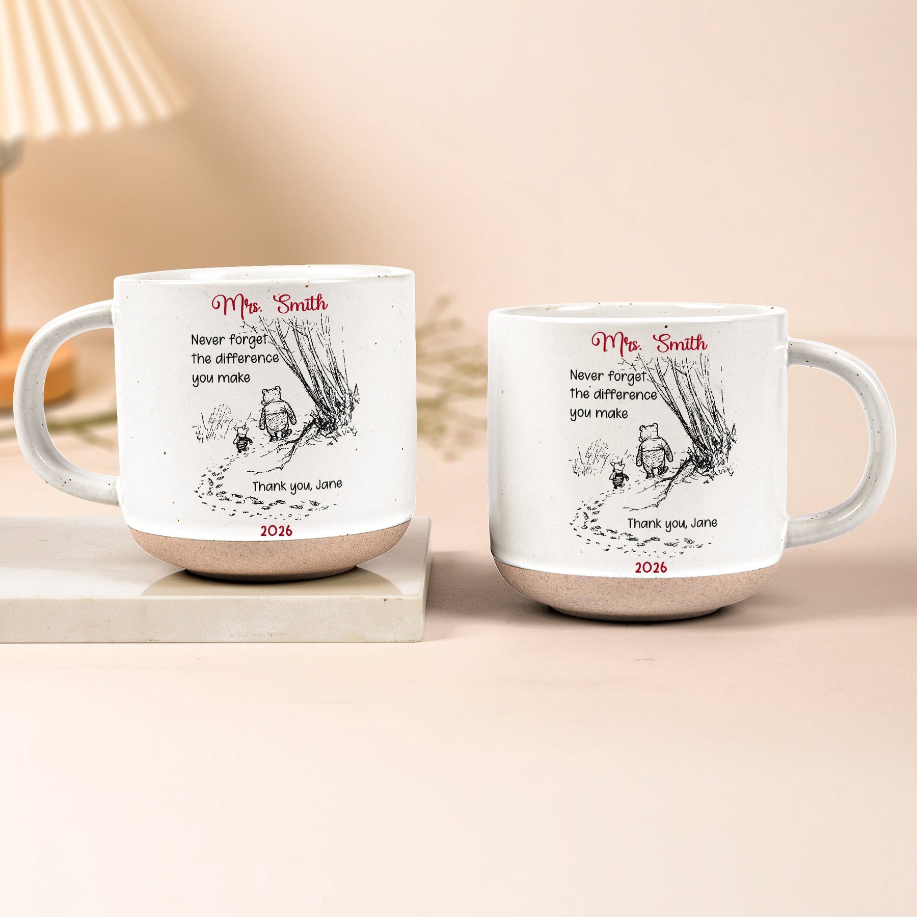 Never Forget The Difference You Make - Thank You Gifts For Teacher, Coworkers Retirement - Personalized Mug