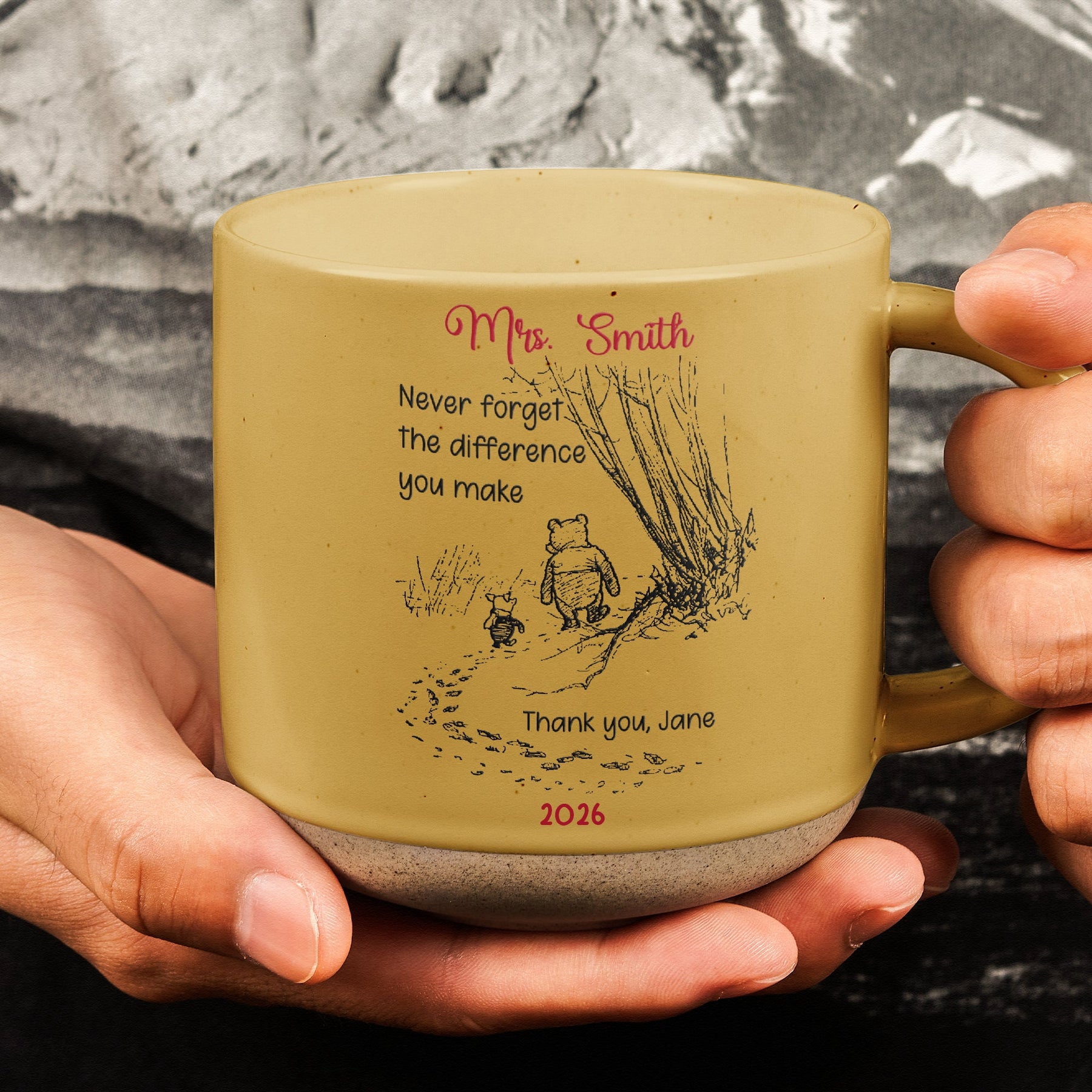 Never Forget The Difference You Make - Thank You Gifts For Teacher, Coworkers Retirement - Personalized Mug