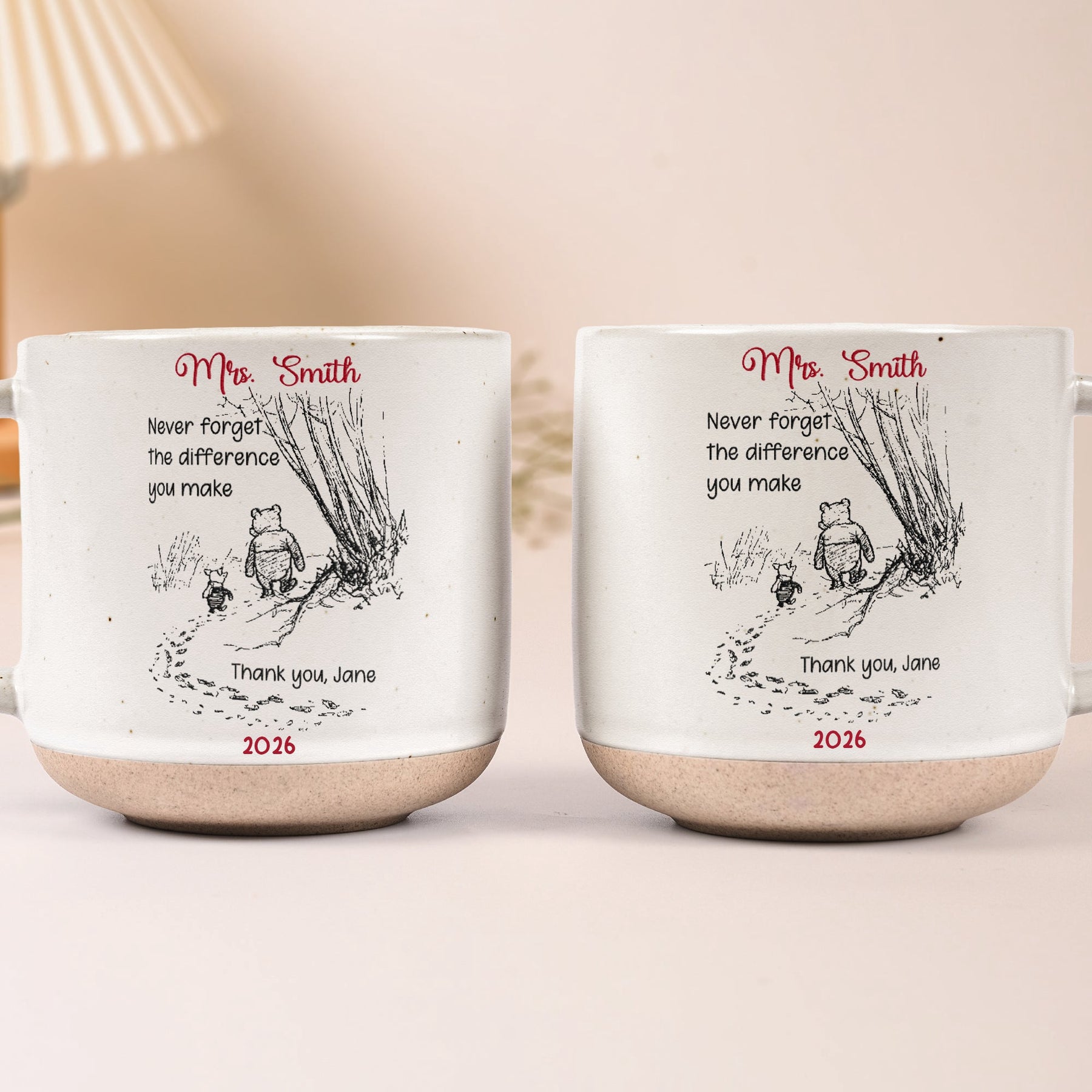 Never Forget The Difference You Make - Thank You Gifts For Teacher, Coworkers Retirement - Personalized Mug