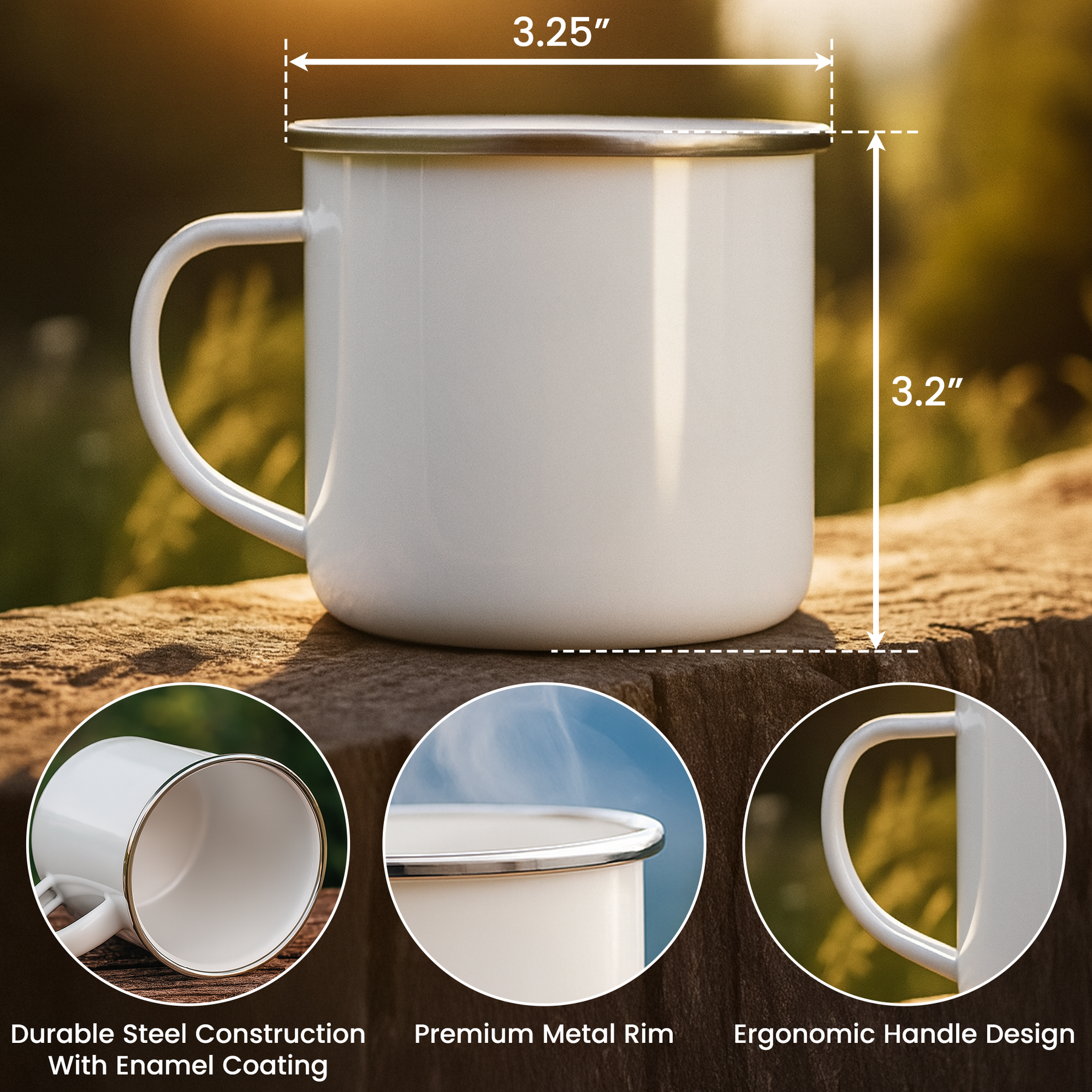 Never Too Far To Drink Together Crew Gift For Friends - Personalized Enamel Mug