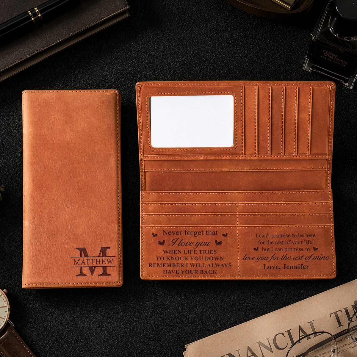 Never Forget That I Love You Gift For Him - Personalized Wallet